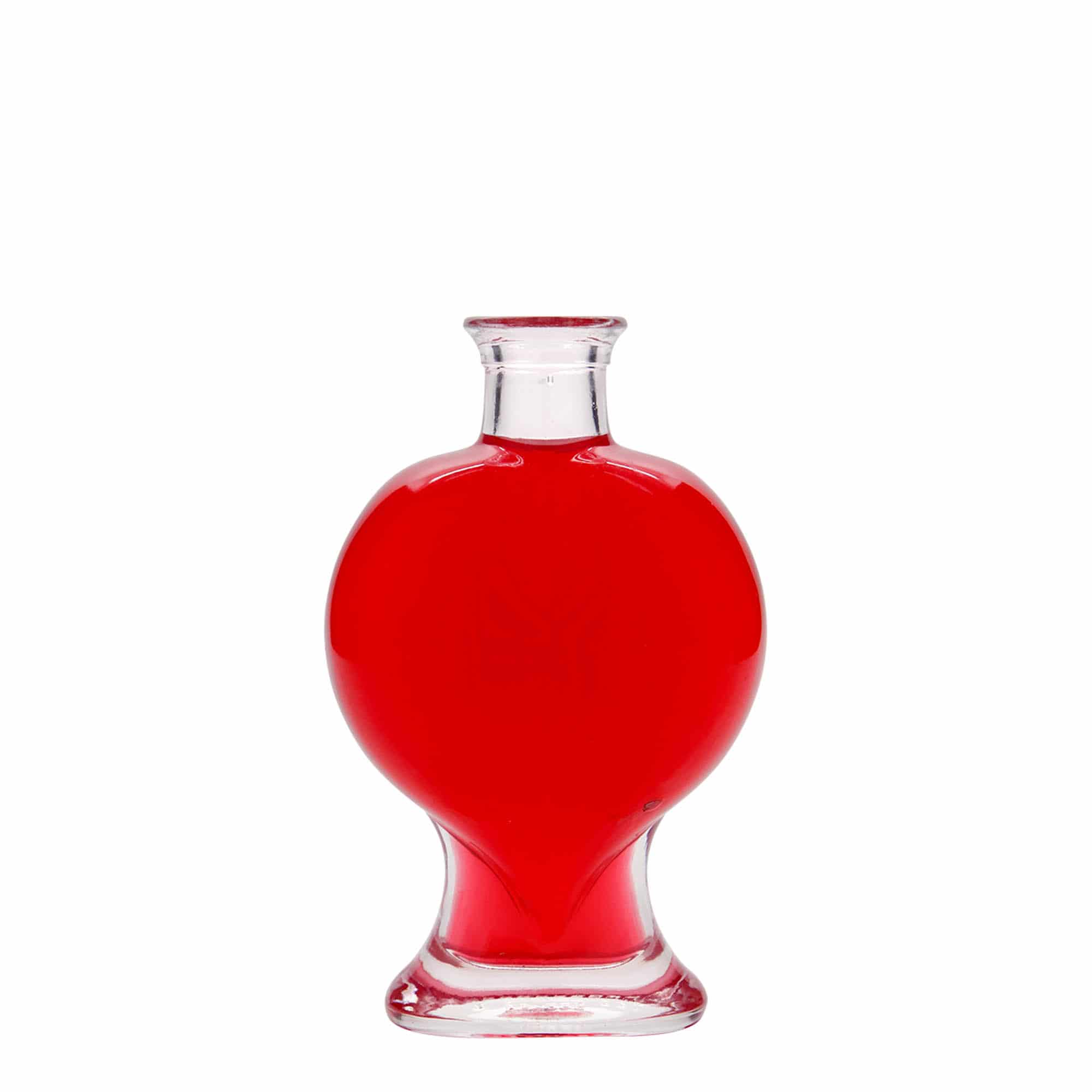 200 ml sklená fľaša „Srdce“, hrdlo: korok