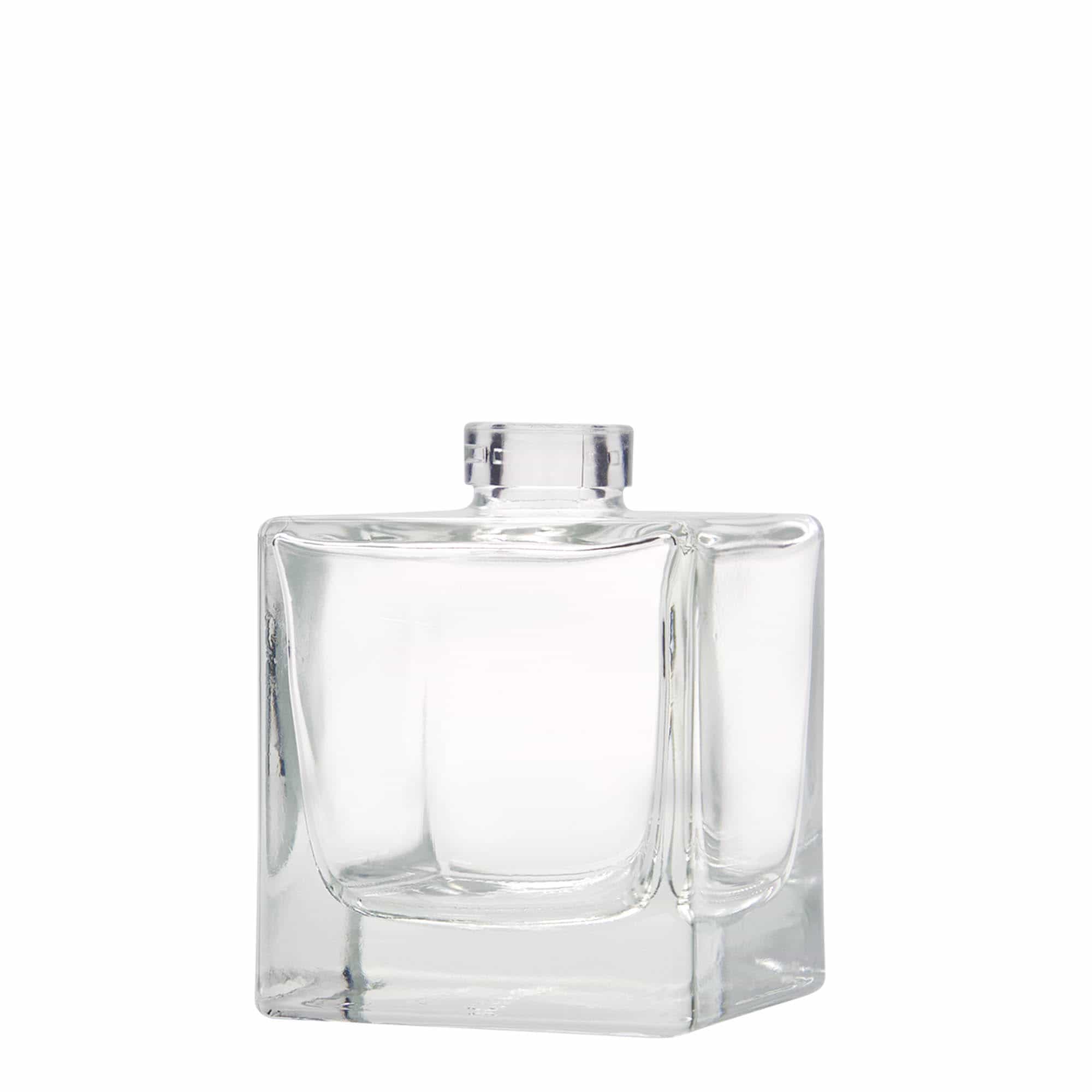 200 ml sklená fľaša „Cube“, štvorcová, hrdlo: korok