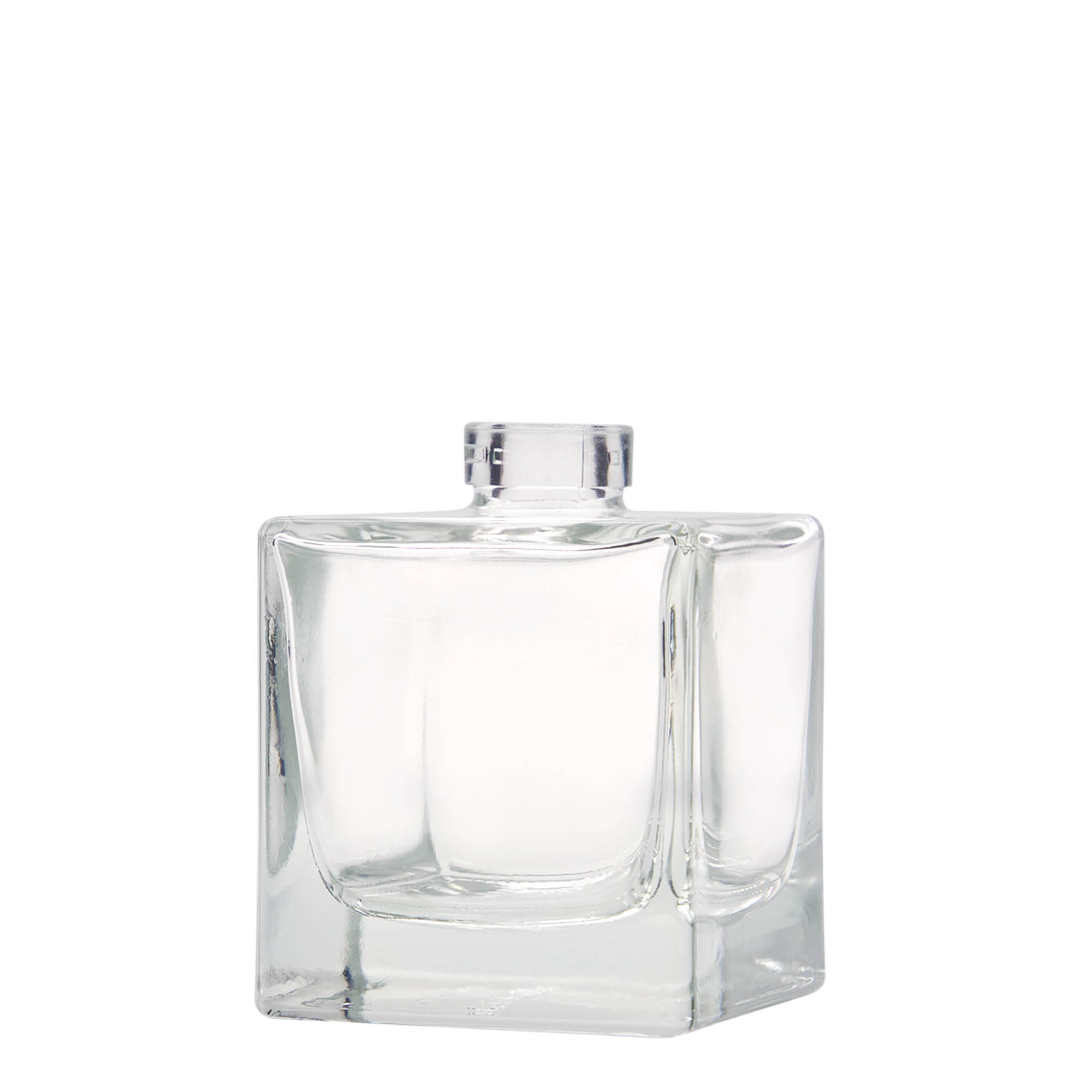 200 ml sklenená fľaša 'Cube', štvorcová, hrdlo: korok