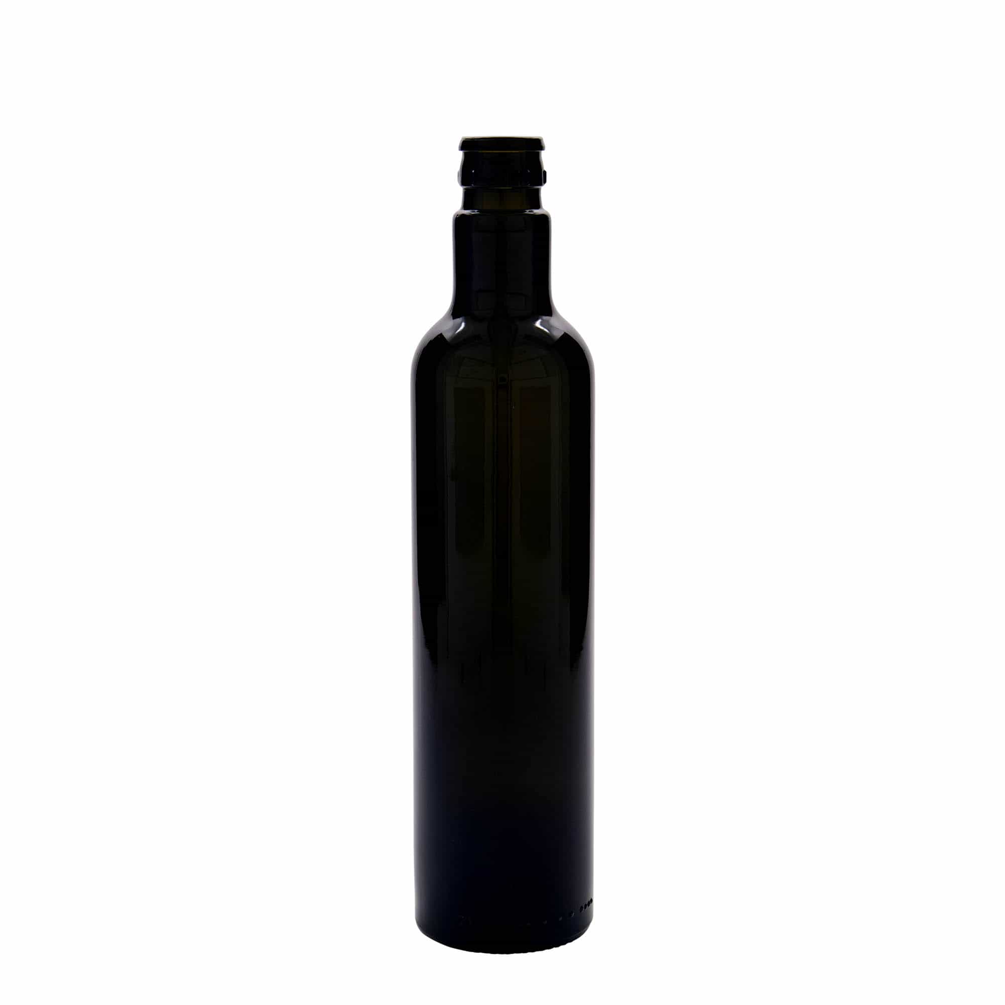 500 ml fľaša na ocot/olej „Willy New“, sklená, antická zelená farba, hrdlo: DOP 500 ml fľaša na ocot/olej „Willy New“, sklená, antická zelená farba, hrdlo: DOP