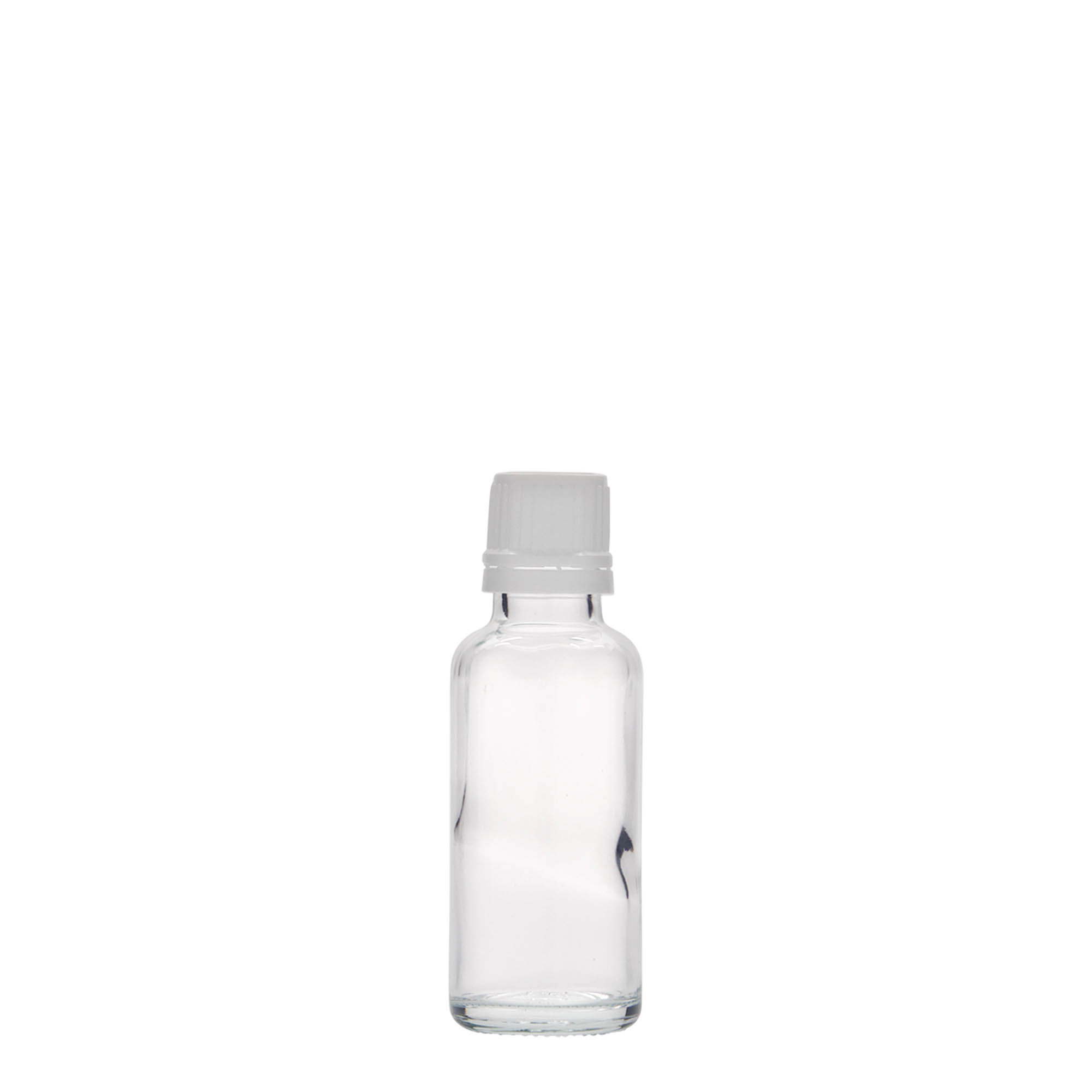 30 ml lekárska fľaša, sklo, hrdlo: DIN 18