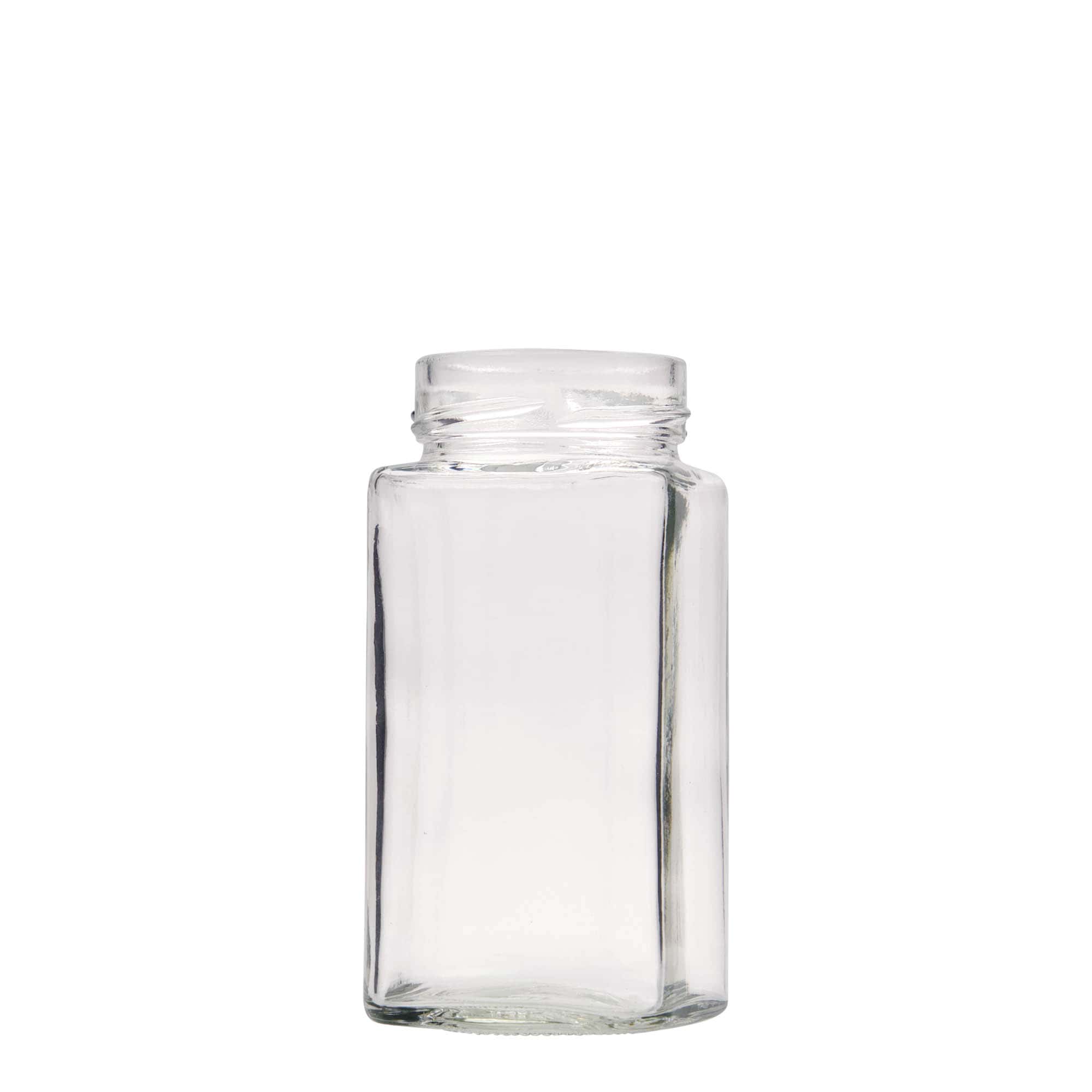 314 ml štvorcová fľaša „Funny“, hrdlo: Deep-Twist-Off (DTO 58)