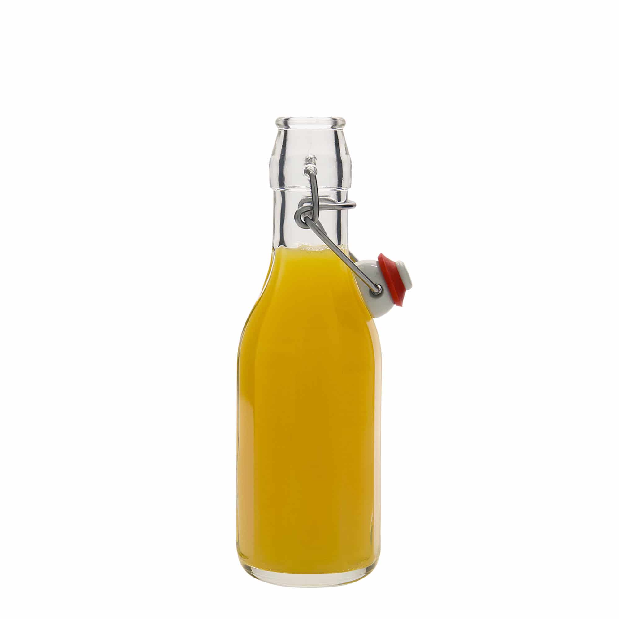 250 ml sklená fľaša „Bravo“, desaťhranná, hrdlo: strmeňový uzáver