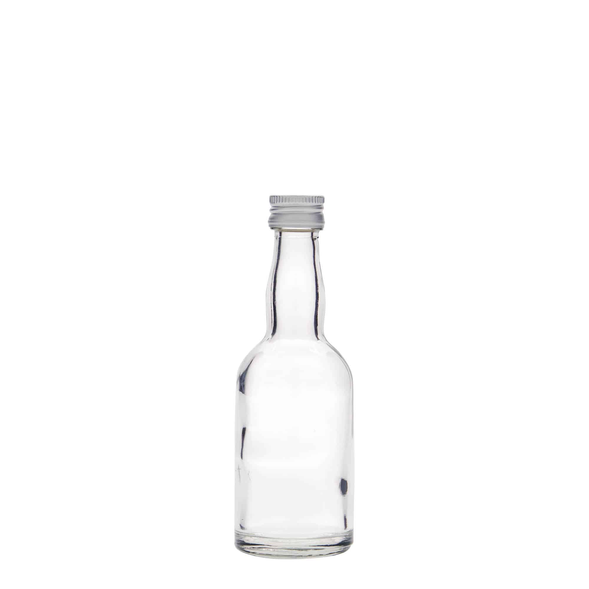 50 ml sklená fľaša „Proba“, hrdlo: PP 18