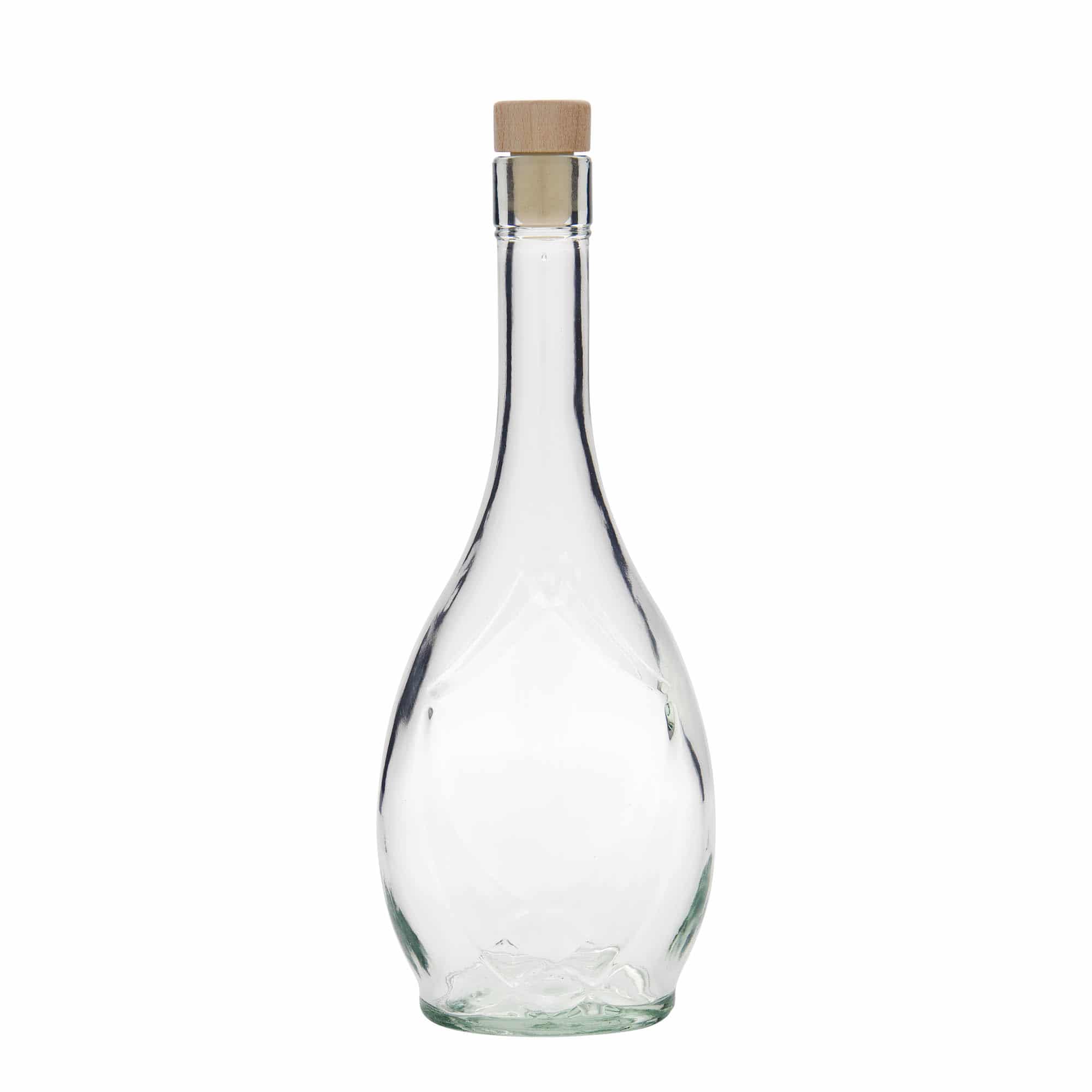 500 ml sklená fľaša „Saragossa“, oválna, hrdlo: korok