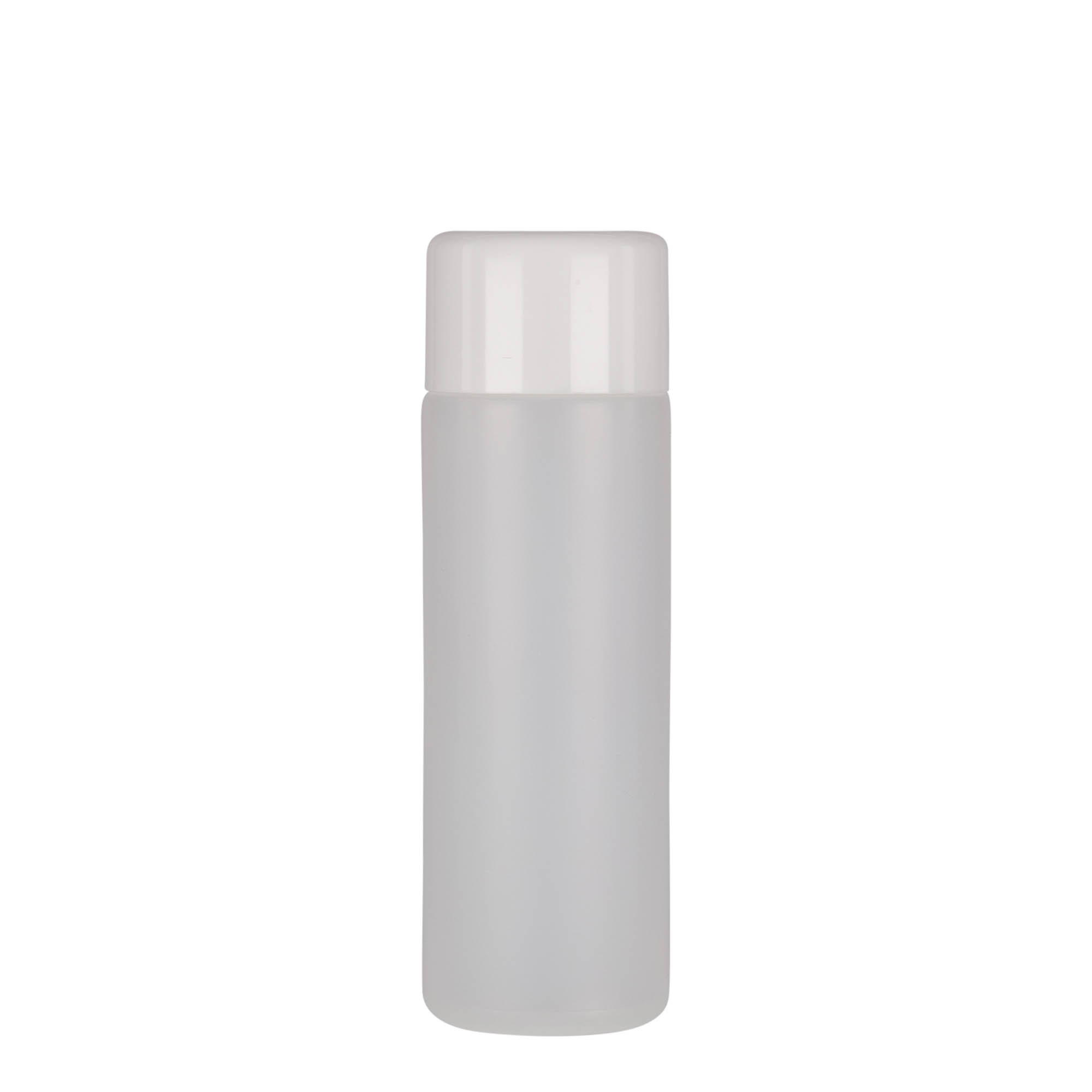 200 ml okrúhla fľaša, PE-plast, prírodná, hrdlo: závitové uzáver