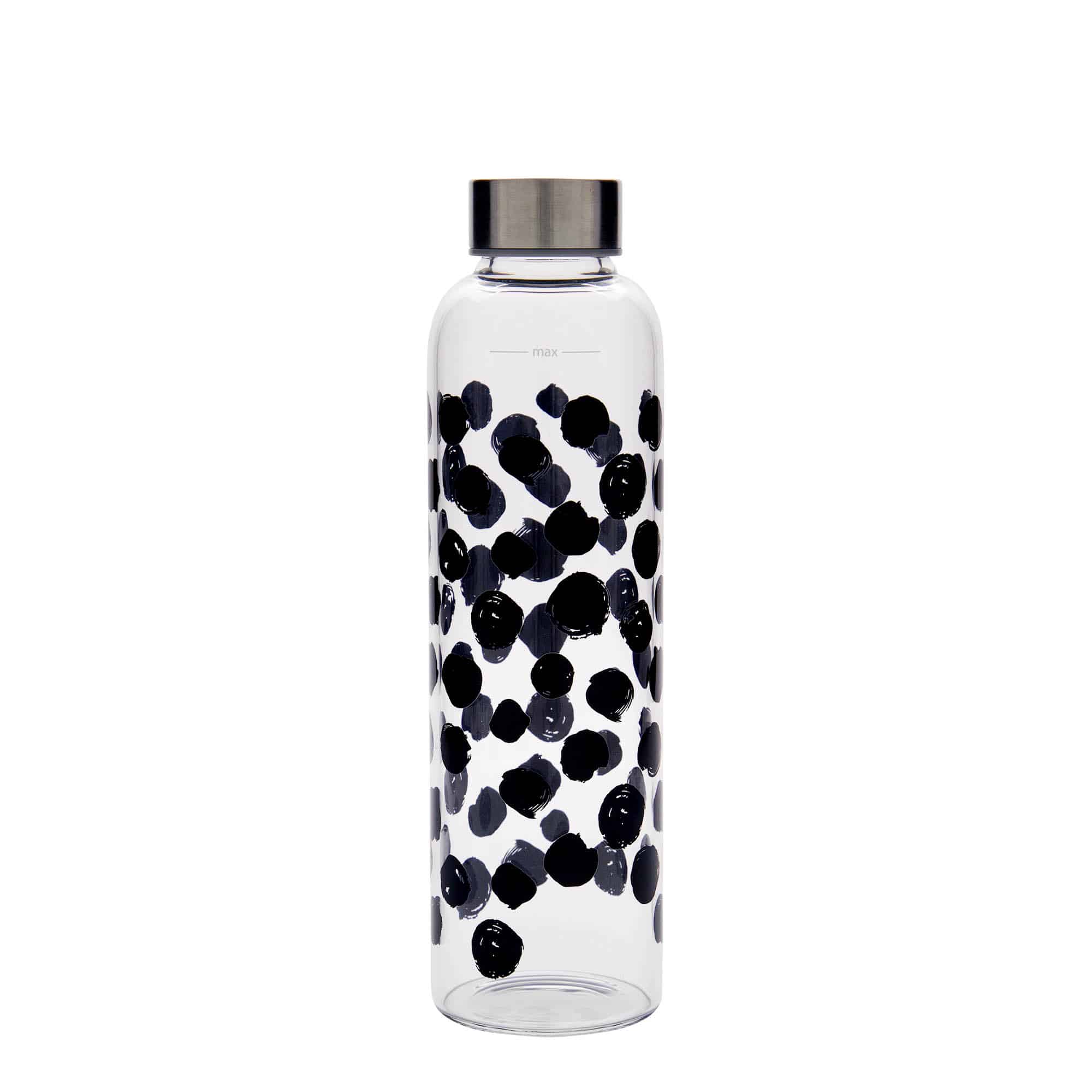 500 ml fľaša „Perseus“, motív: čierne body, hrdlo: skrutkovací uzáver