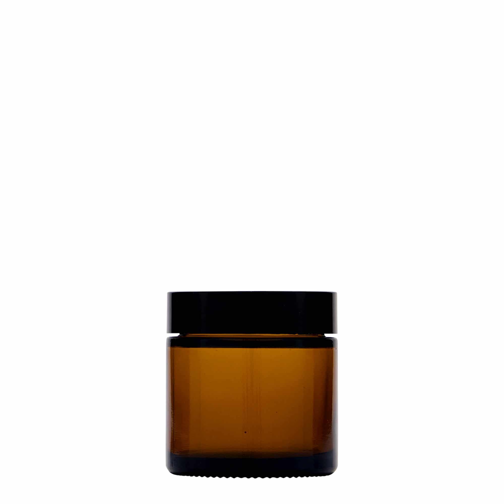 60 ml téglik „Brown Line“, sklený, hnedá farba, hrdlo: skrutkovací uzáver