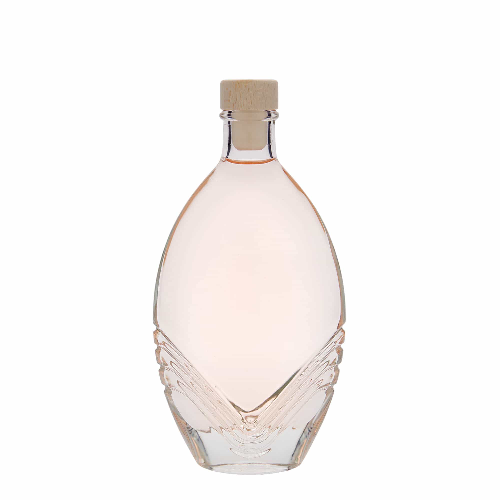 200 ml sklená fľaša „Florence“, oválna, hrdlo: korok
