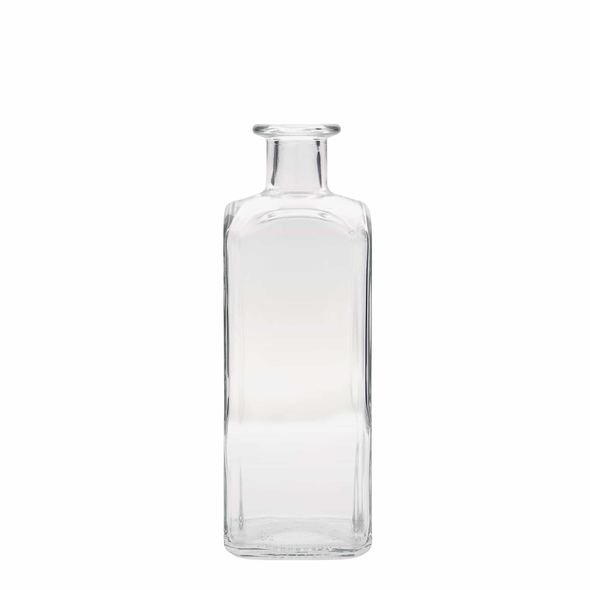 500 ml sklená fľaša lekárnik Carré, štvorcová, hrdlo: korok 500 ml sklená fľaša lekárnik Carré, štvorcová, hrdlo: korok