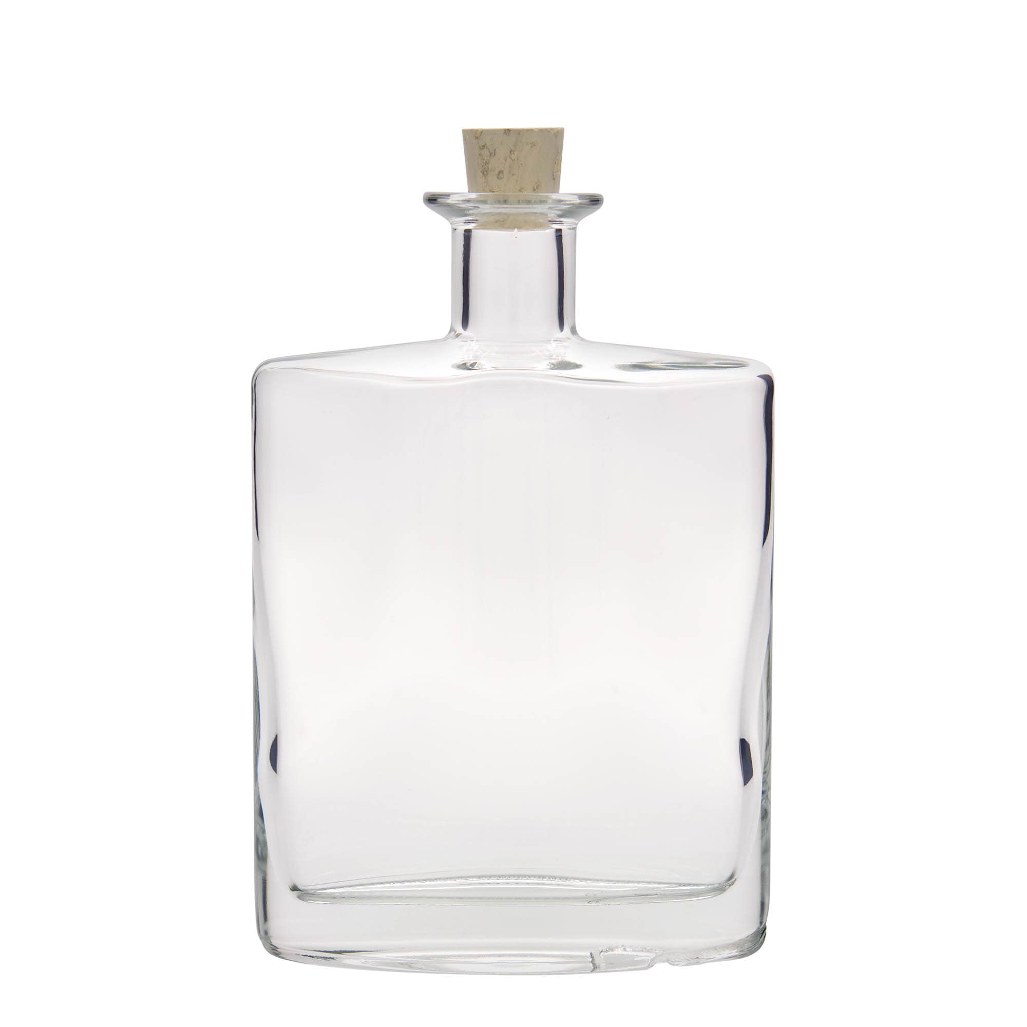 700 ml sklená fľaša „Zorbas“, oválna, hrdlo: korok