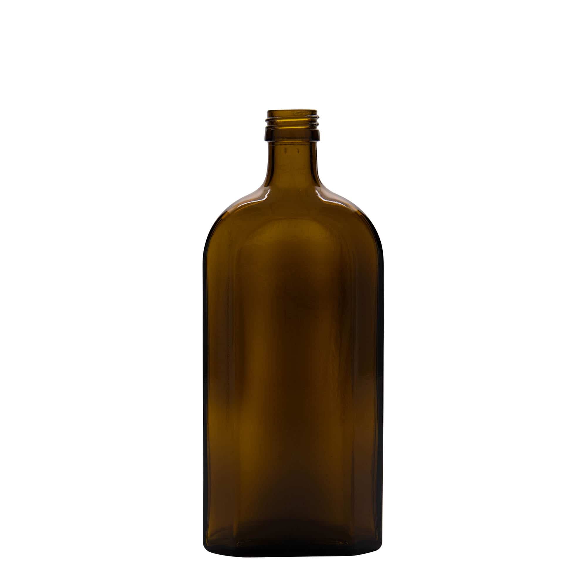 500 ml liekovka Meplat, oválna, sklená, hnedá farba, hrdlo: PP 28 500 ml liekovka Meplat, oválna, sklená, hnedá farba, hrdlo: PP 28