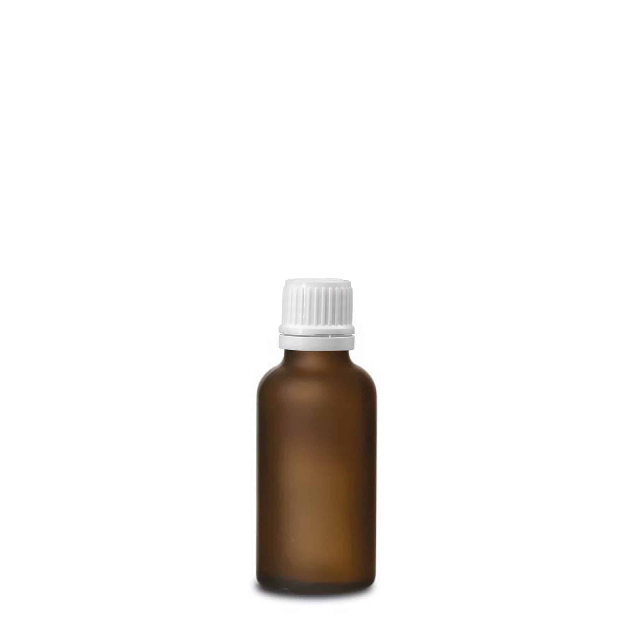 30ml liekovka, sklo, hnedá matná, hrdlo: DIN 18