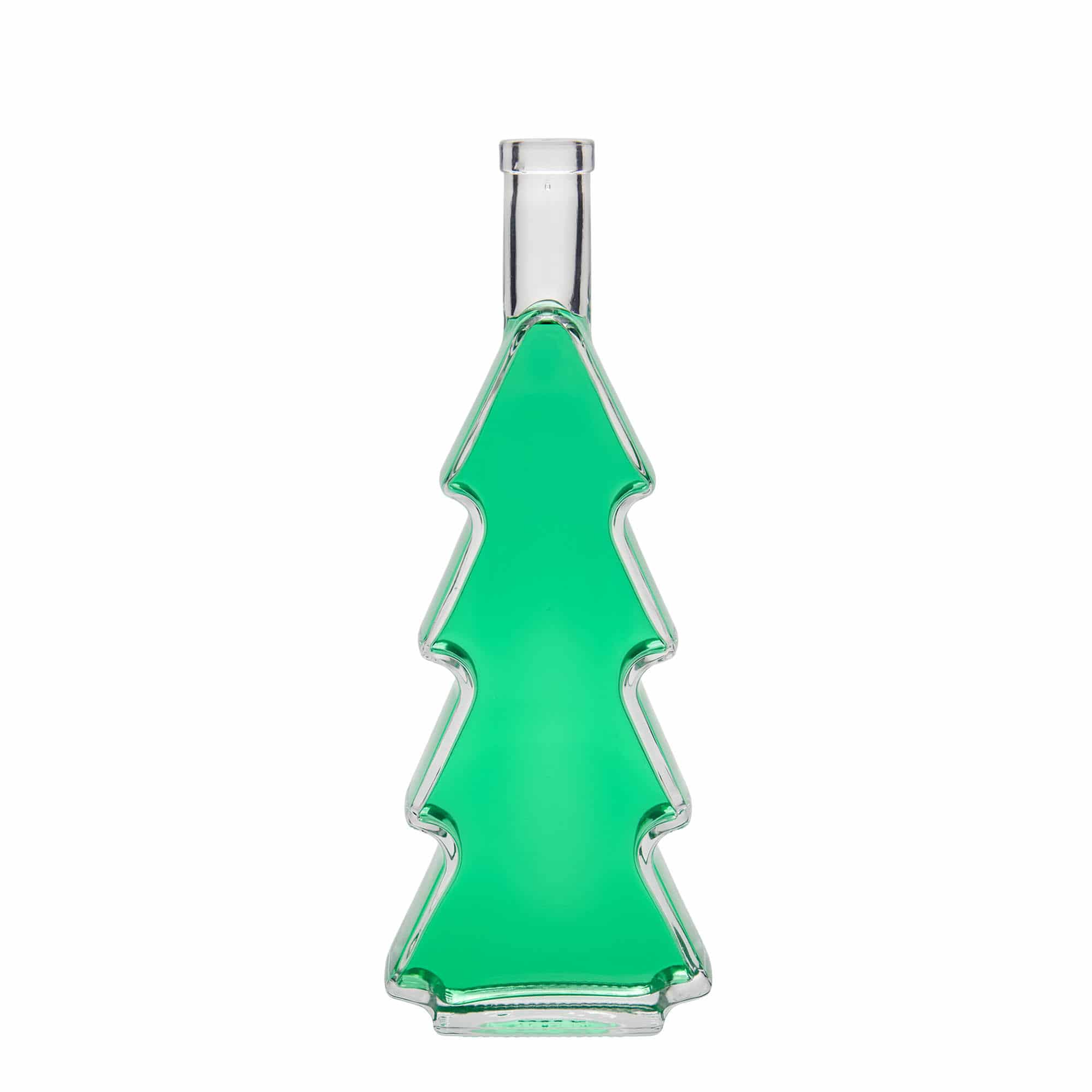 500 ml sklená fľaša „Vianočná jedlička“, hrdlo: korok