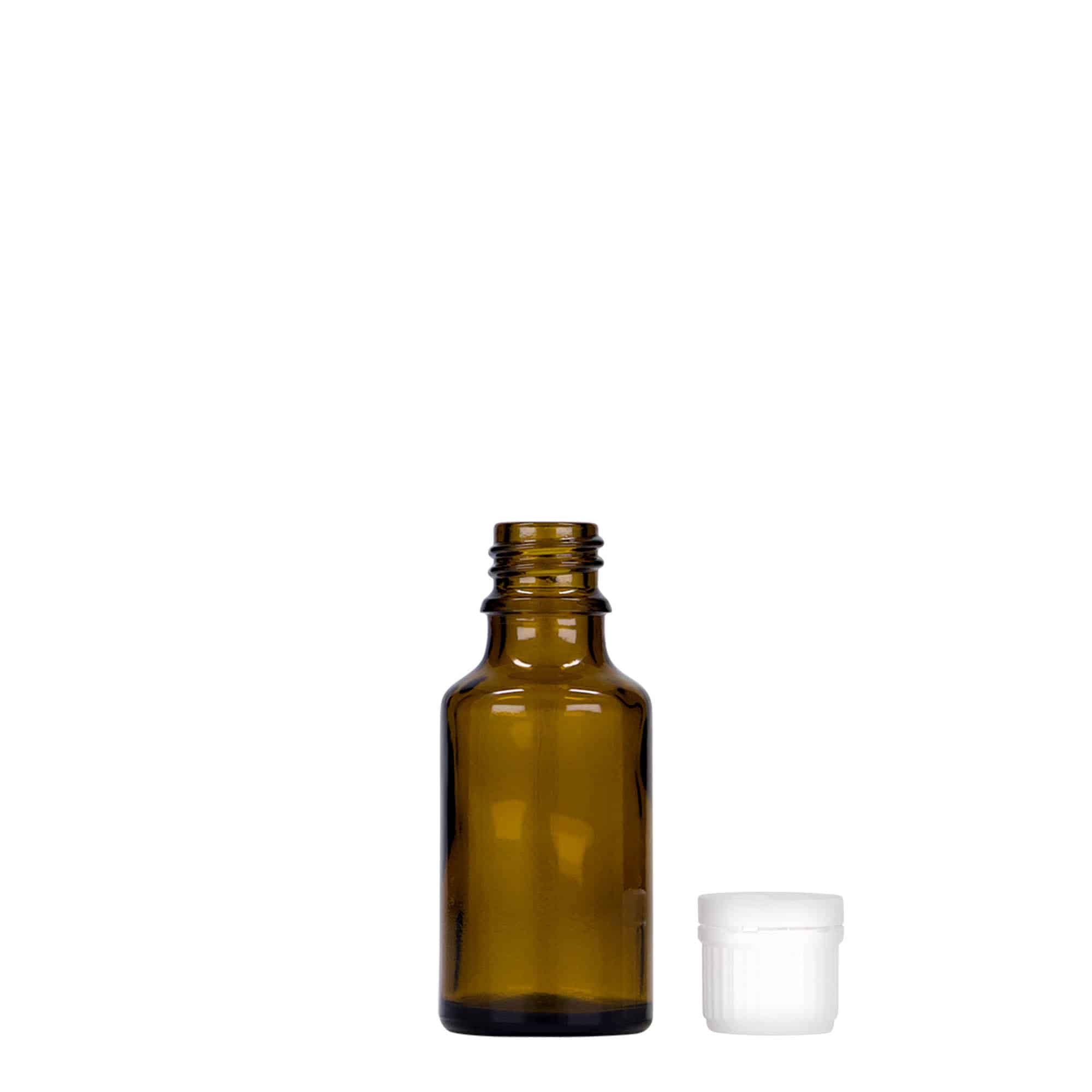 25 ml liekovka, sklená, hnedá farba, hrdlo: DIN 18