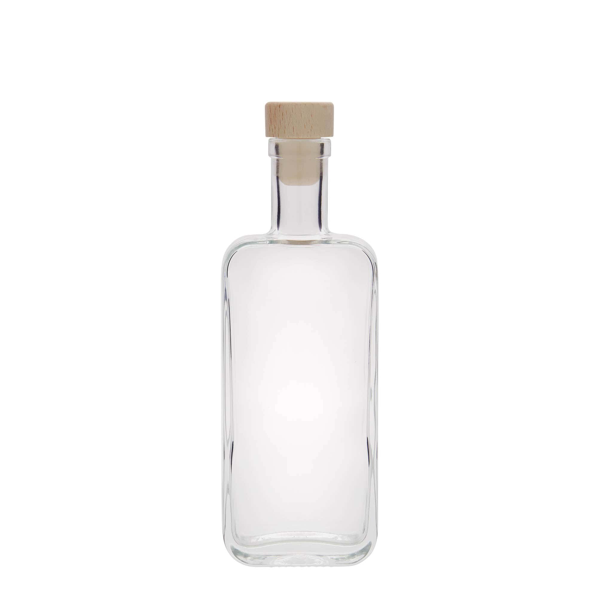 200 ml sklená fľaša „Nice“, obdĺžniková, hrdlo: korok