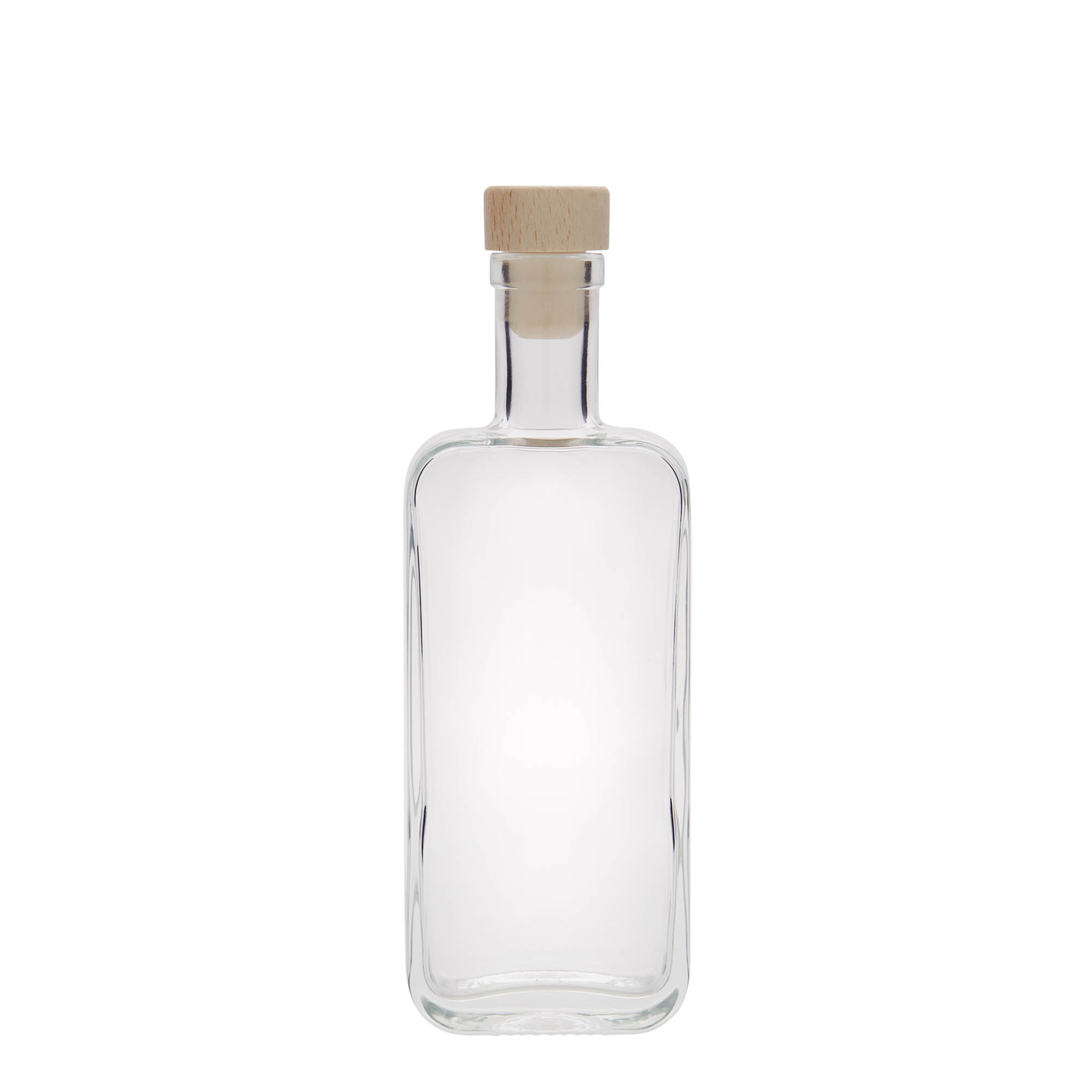 200 ml sklenená fľaša 'Nice', obdĺžniková, hrdlo: korok