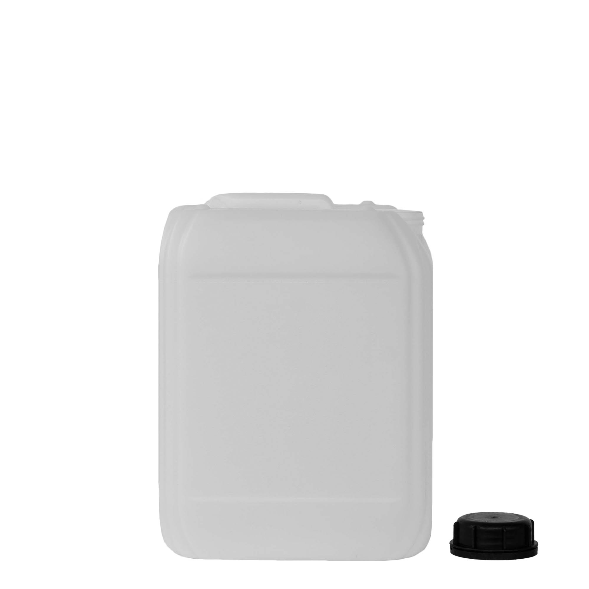 10 l kanister, obdĺžnikový, HDPE plast, prírodný, hrdlo: ND 55