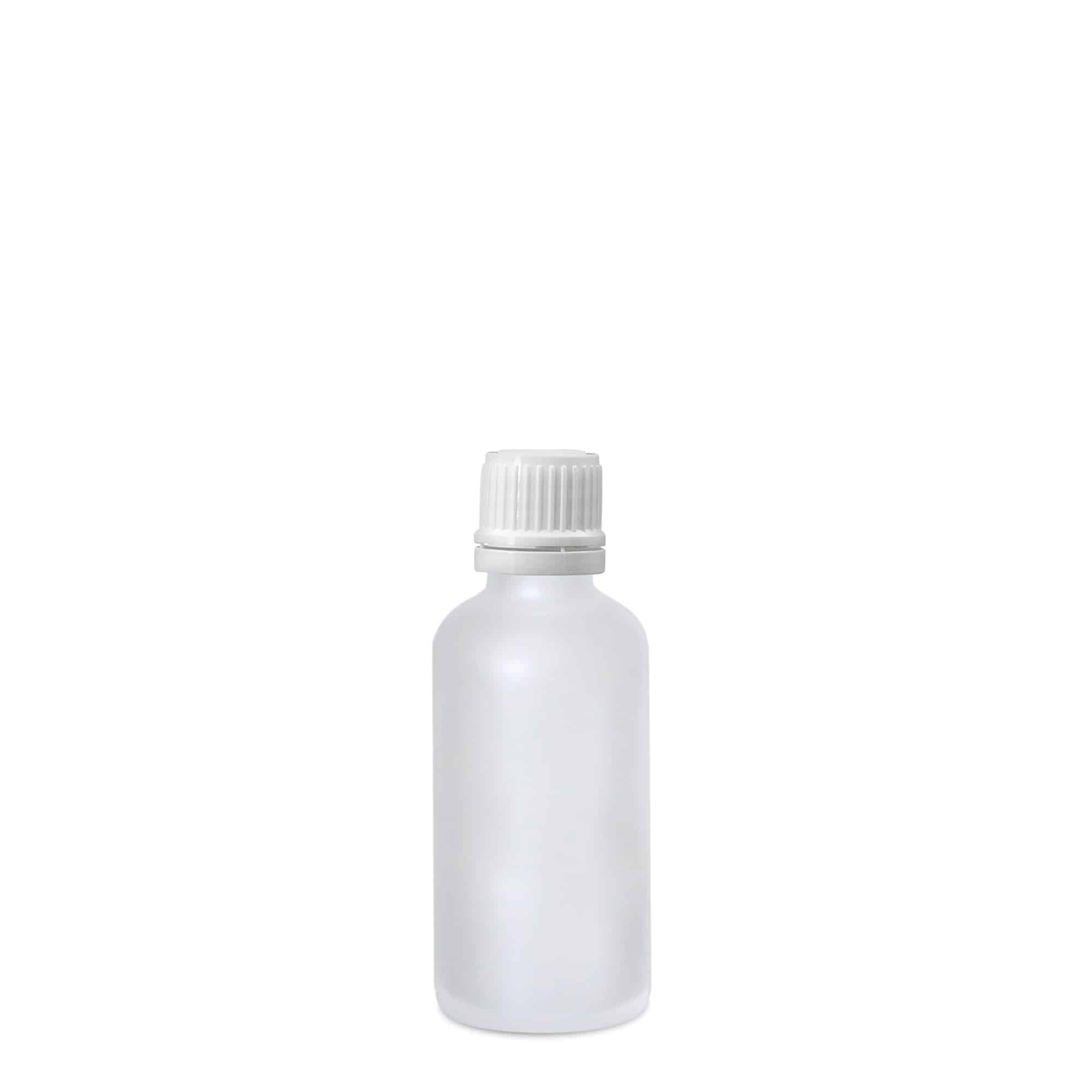 50 ml liekovka, sklo, hnedá matná, hrdlo: DIN 18