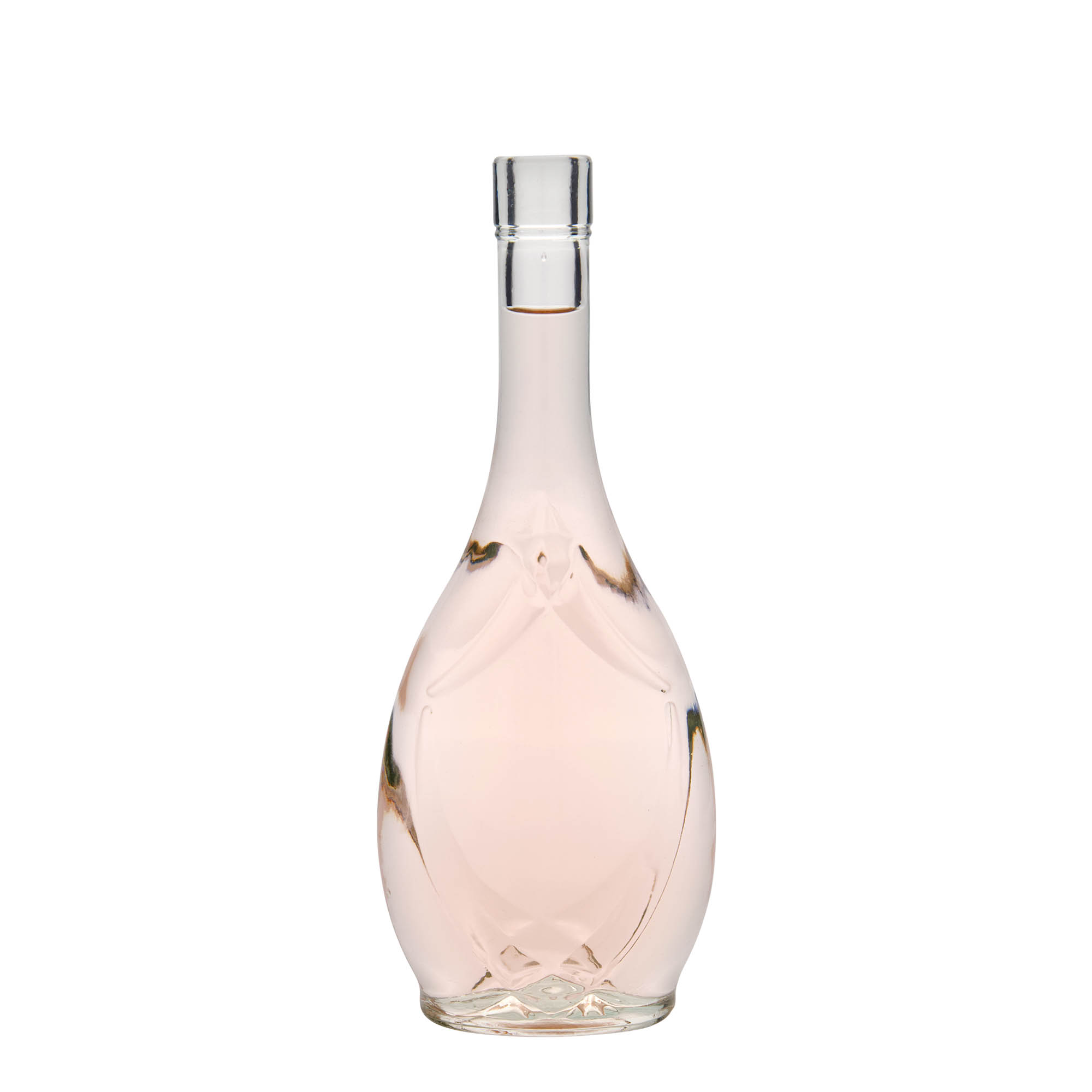 500 ml sklenená fľaša 'Saragossa', oválna, hrdlo: korok