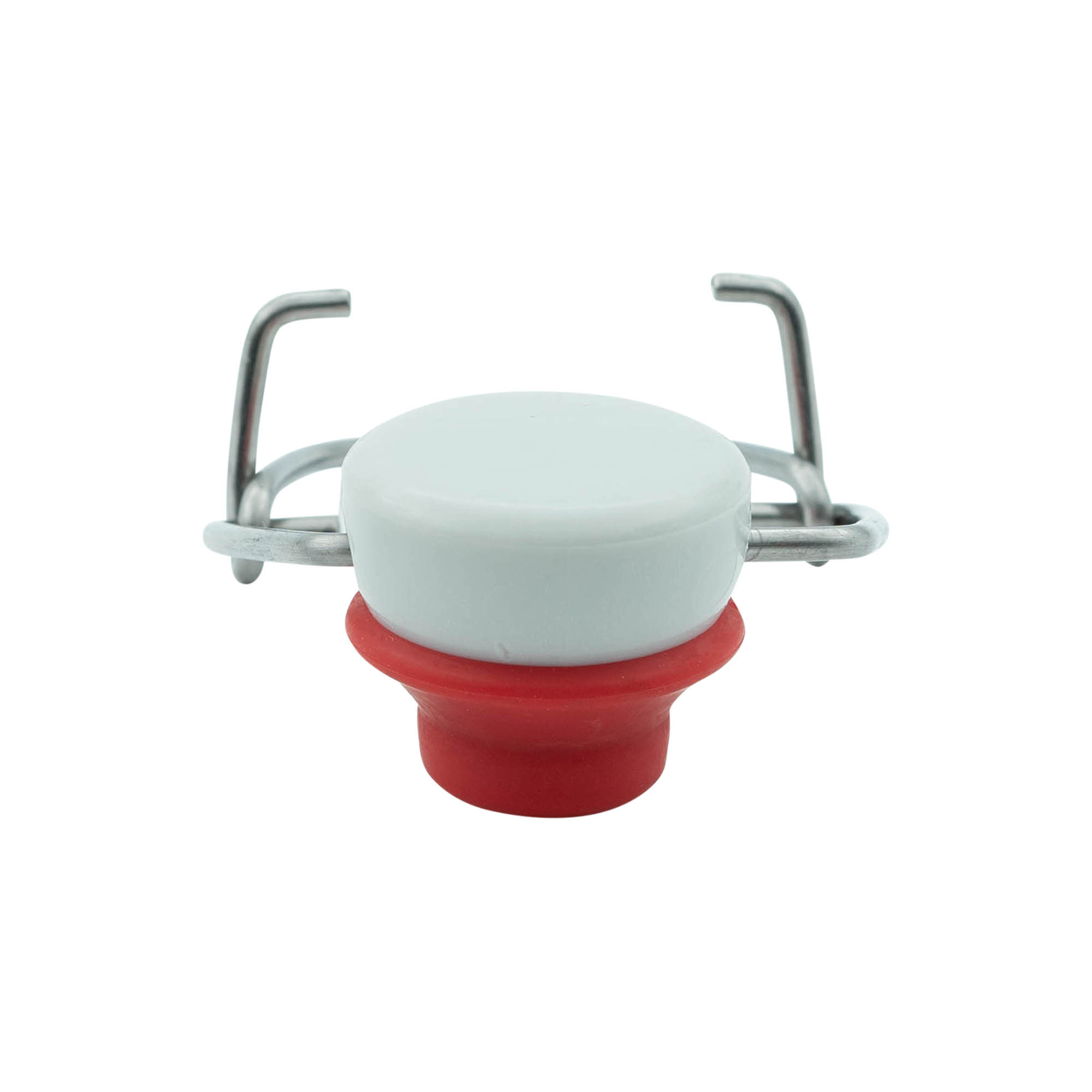 Závesný uzáver špeciálnej veľkosti, plast, červeno-biely