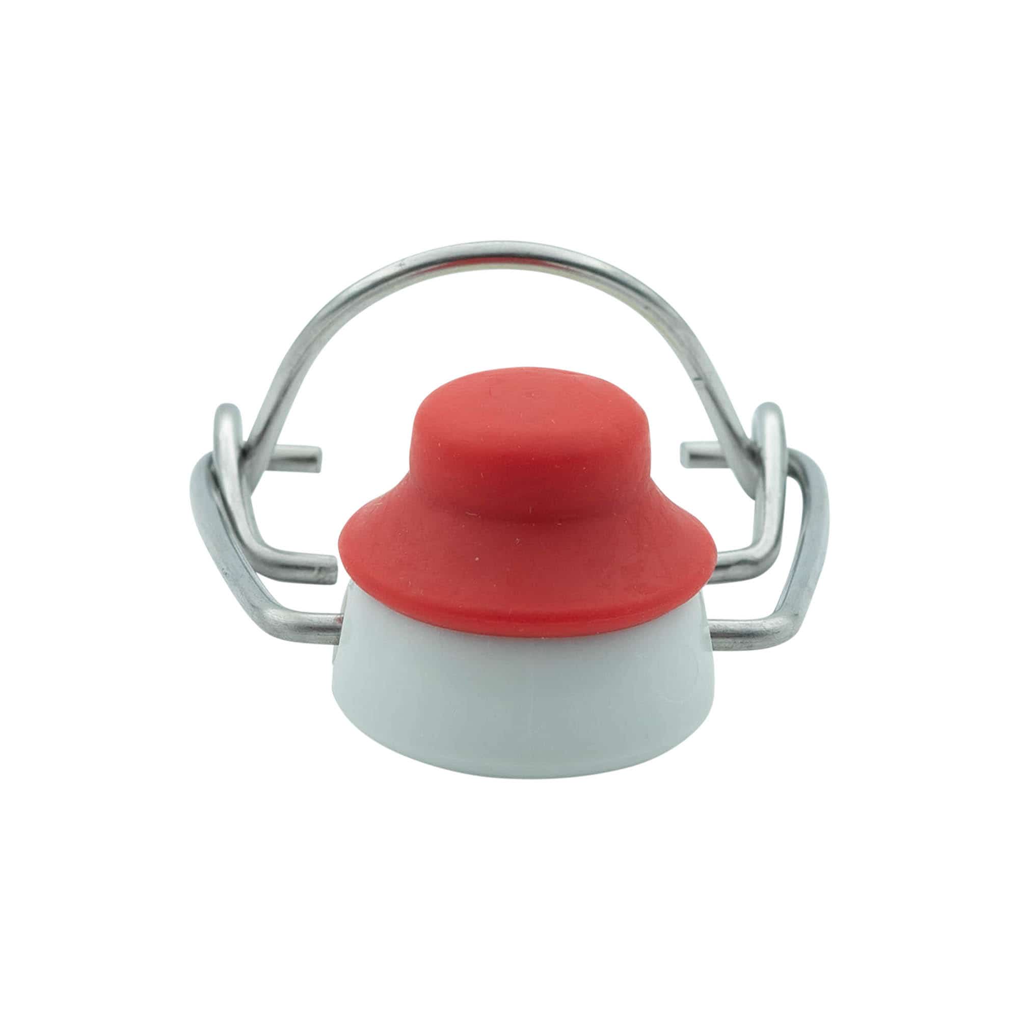 Závesný uzáver špeciálnej veľkosti, plast, červeno-biely