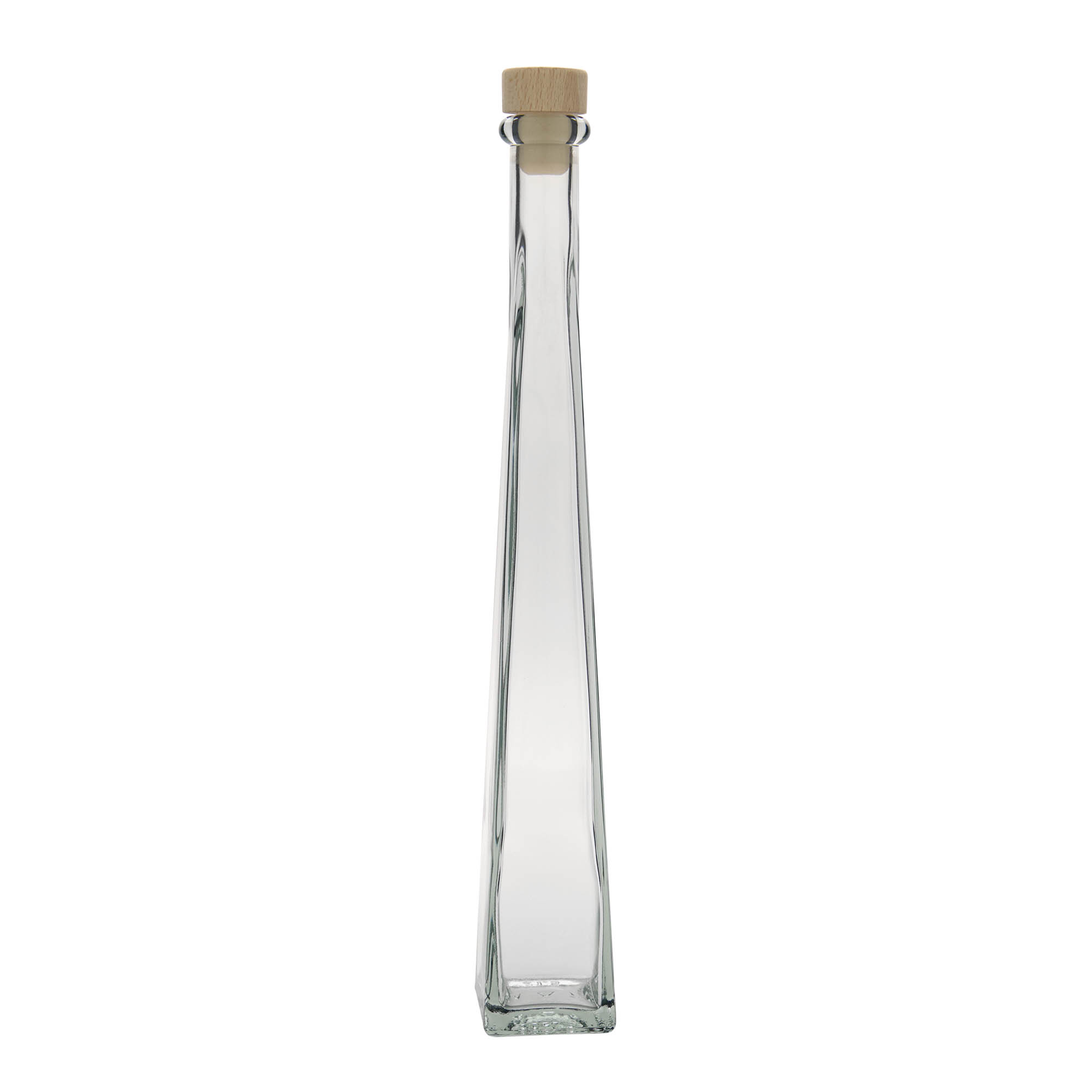 200 ml sklenená fľaša 'Dama Quadrato', štvorcová, hrdlo: korok