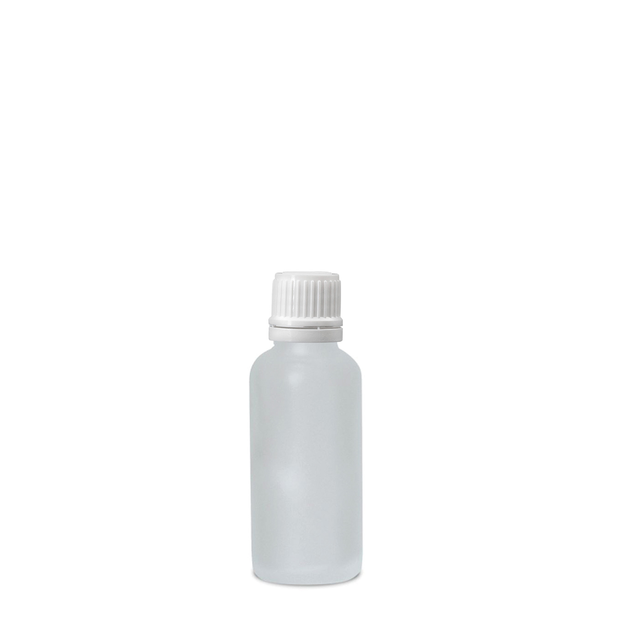 30 ml lekárska fľaša, sklo, mrazené, hrdlo: DIN 18