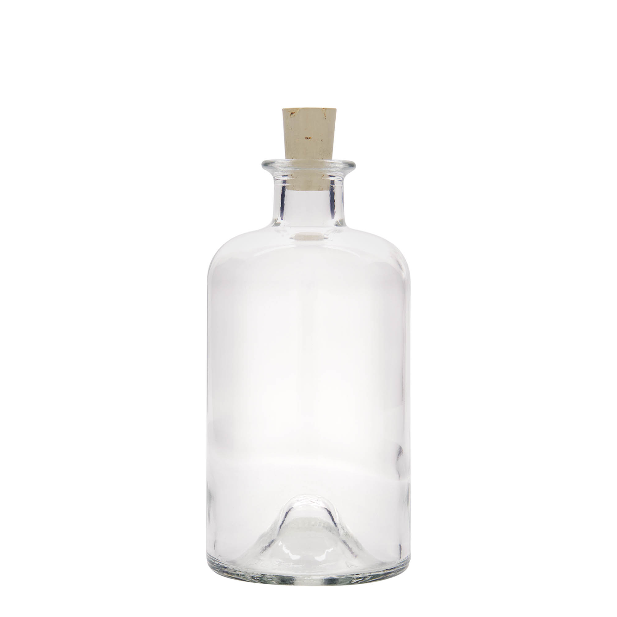 500 ml sklenená fľaša lekárnika 'Doktor', hrdlo: korok
