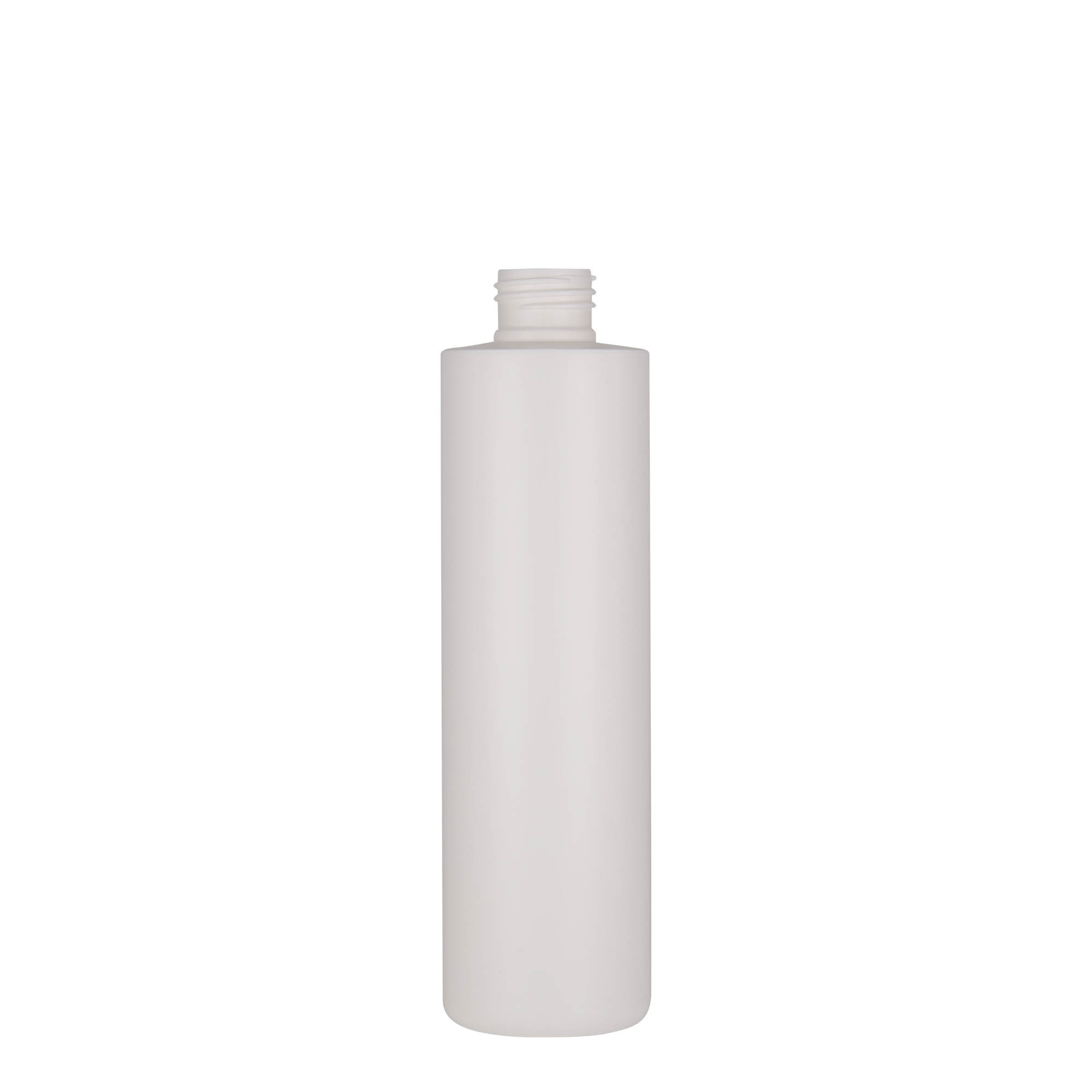 250 ml plastová fľaša 'Pipe', HDPE, biela, hrdlo: 24/410