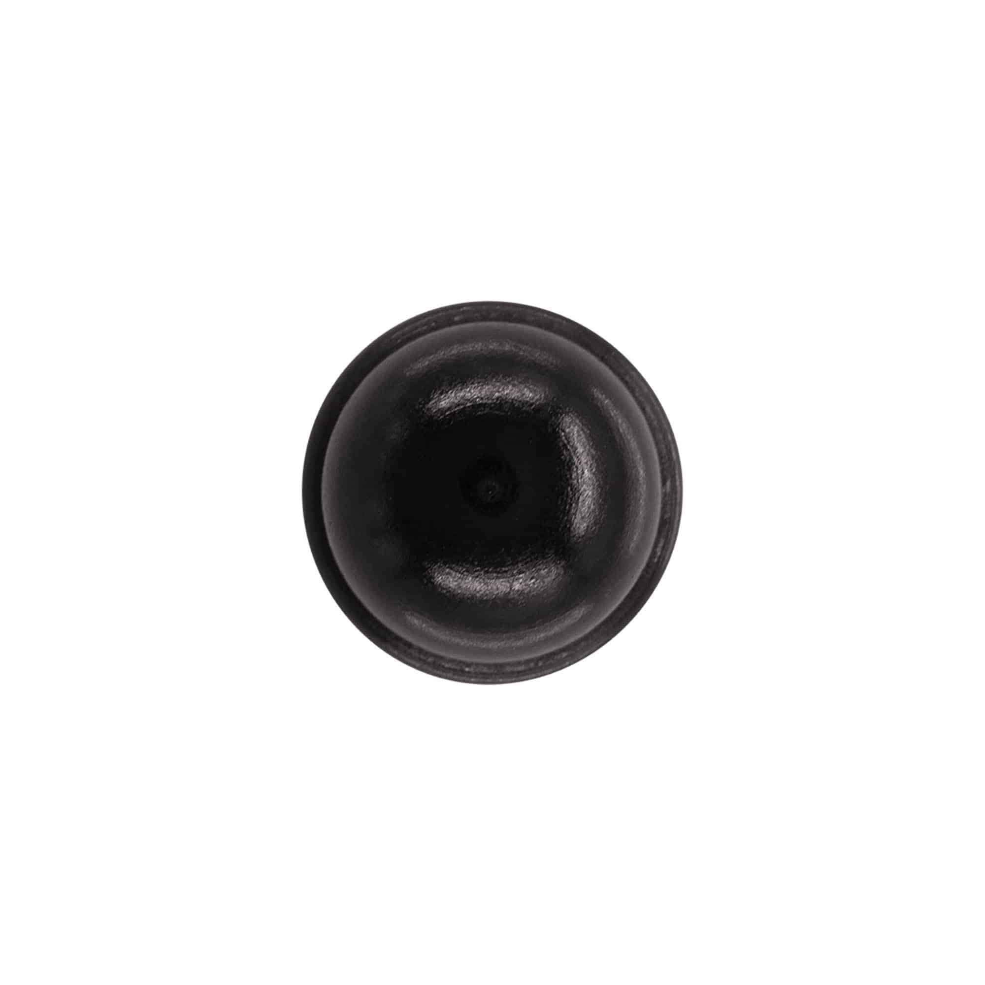 Rukoväť korku 19 mm "Melón", drevo/PE, čierna, pre hrdlo: korok