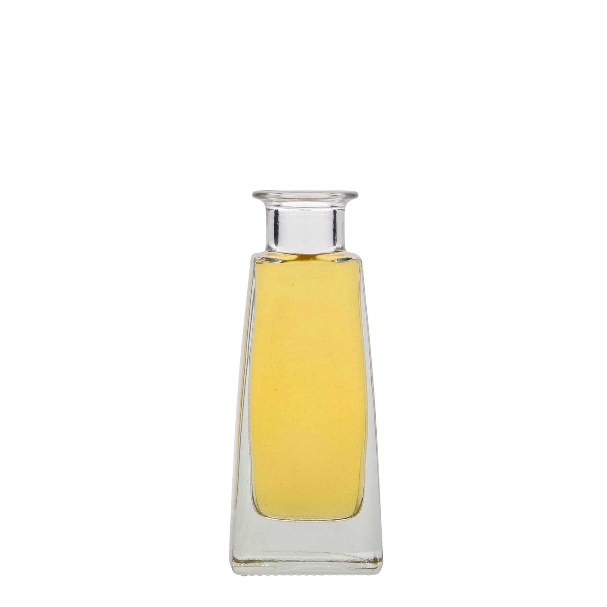 100 ml sklená fľaša „Timmy“, obdĺžniková, hrdlo: korok