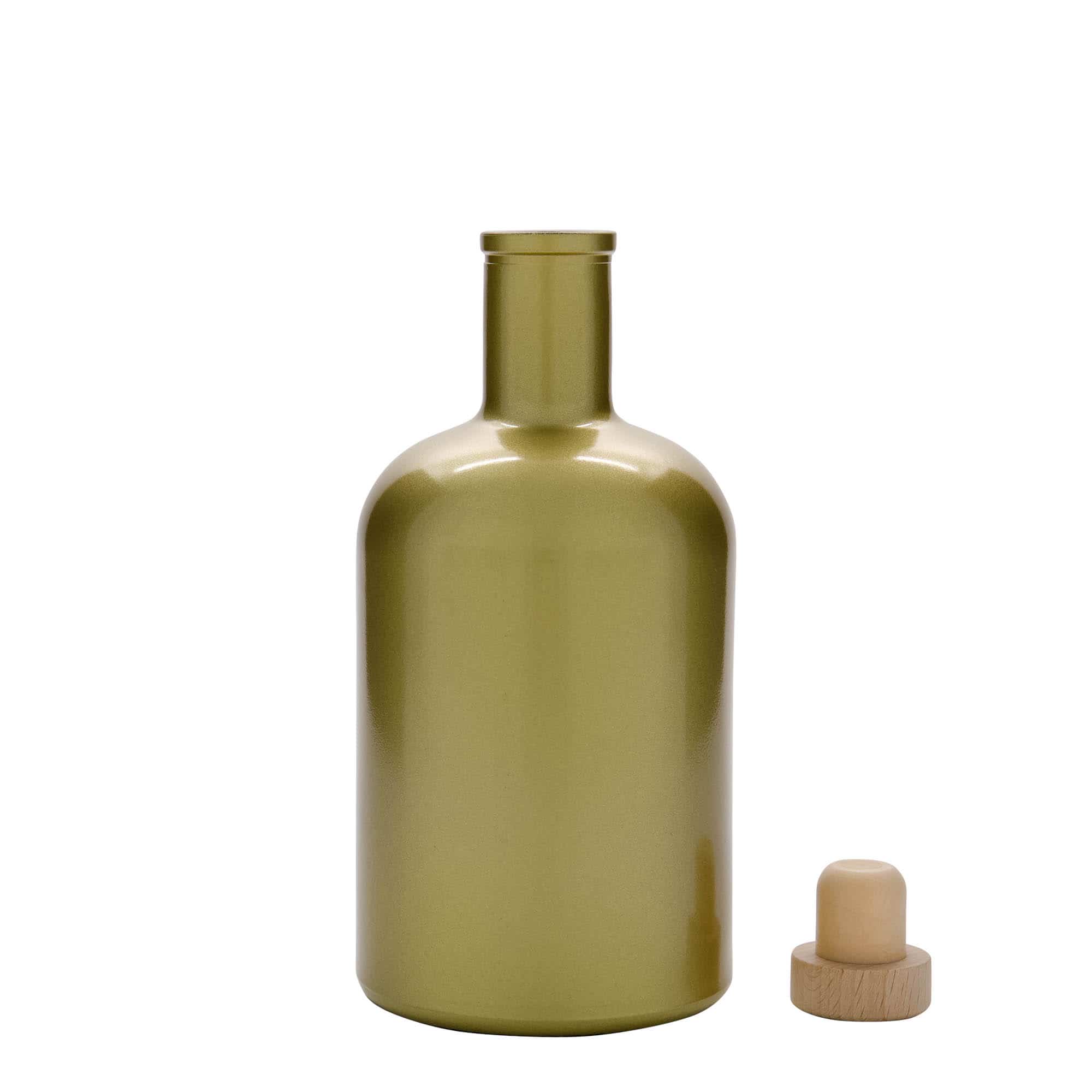 700 ml sklená fľaša „Gerardino“, zlatá farba, hrdlo: korok