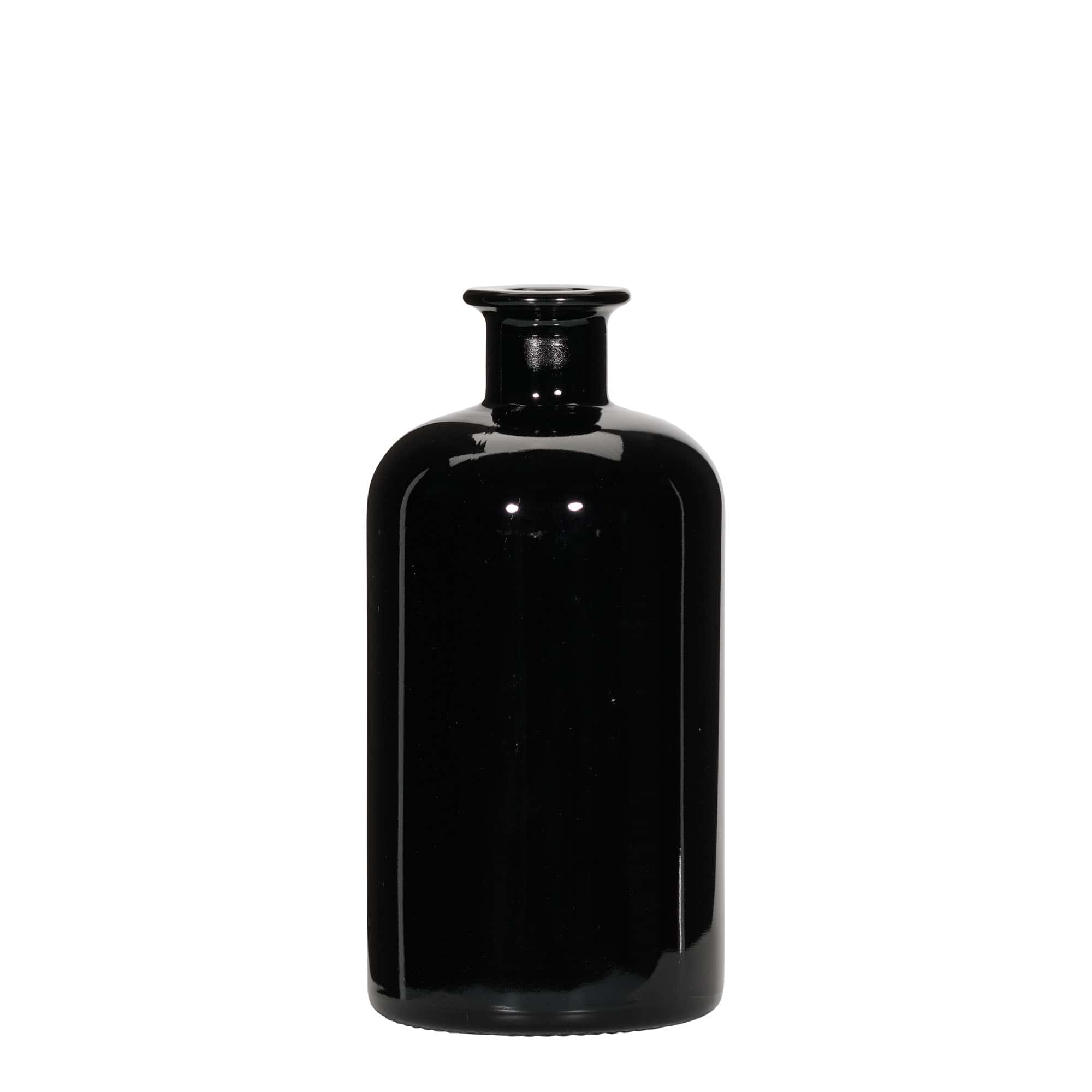 500 ml sklená fľaša lekárnická, čierna farba, hrdlo: korok 500 ml sklená fľaša lekárnická, čierna farba, hrdlo: korok