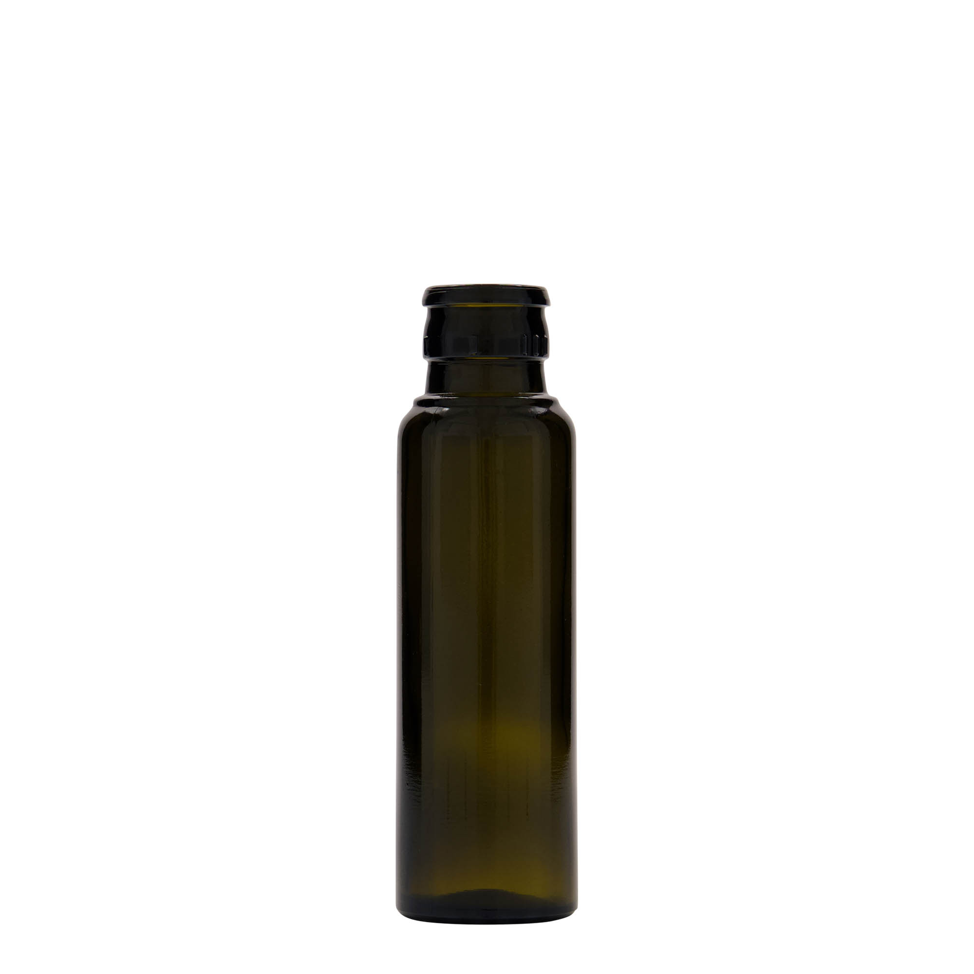 100 ml fľaša na ocot/olej „Willy New“, sklo, antik zelená, hrdlo: DOP 100 ml fľaša na ocot/olej „Willy New“, sklo, antik zelená, hrdlo: DOP