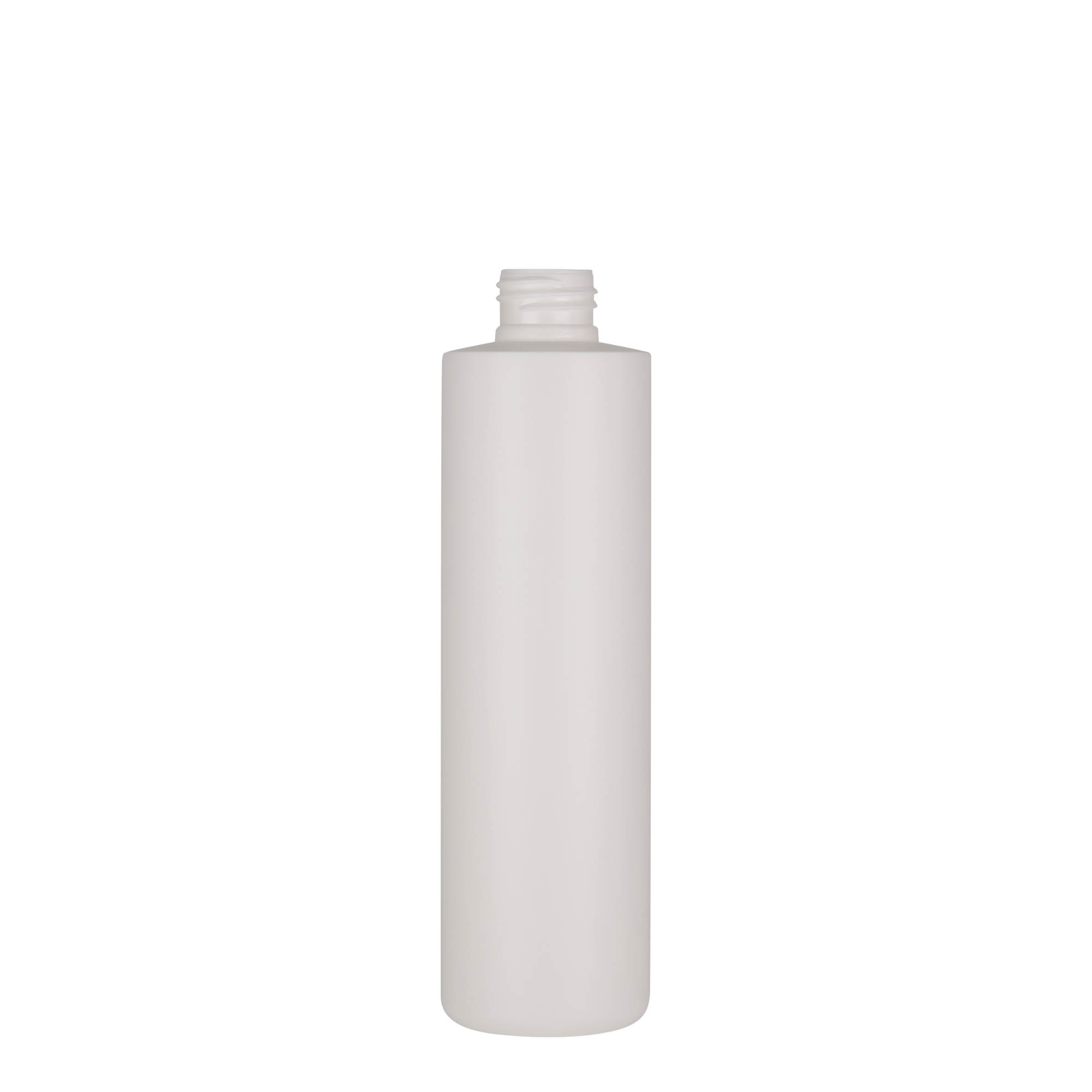 250 ml plastová fľaša 'Pipe', zelený HDPE, biela, hrdlo: 24/410