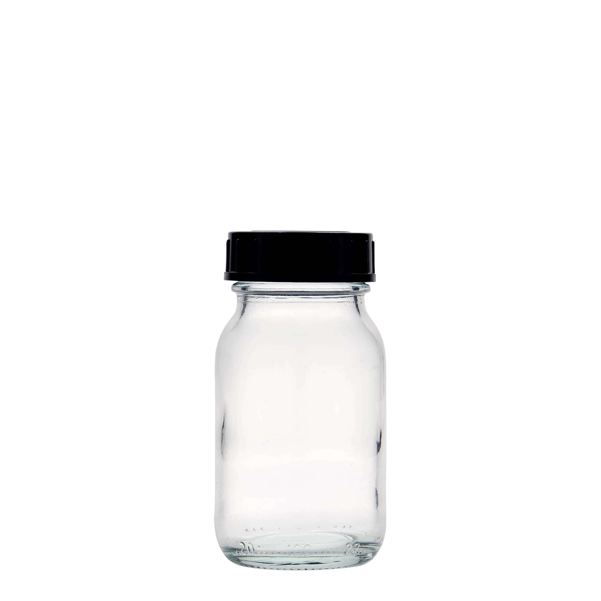 100 ml širokouhlová fľaša, hrdlo: DIN 40
