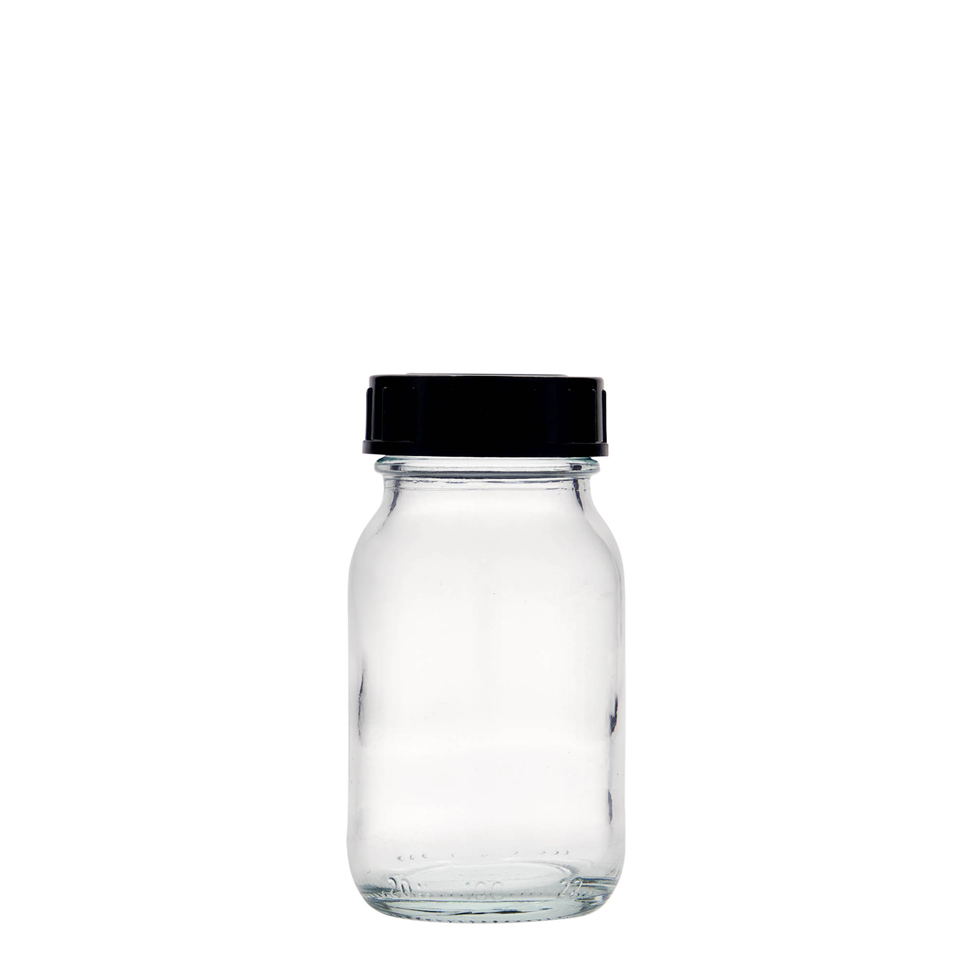 100 ml širokouhlová fľaša, hrdlo: DIN 40 100 ml širokouhlová fľaša, hrdlo: DIN 40