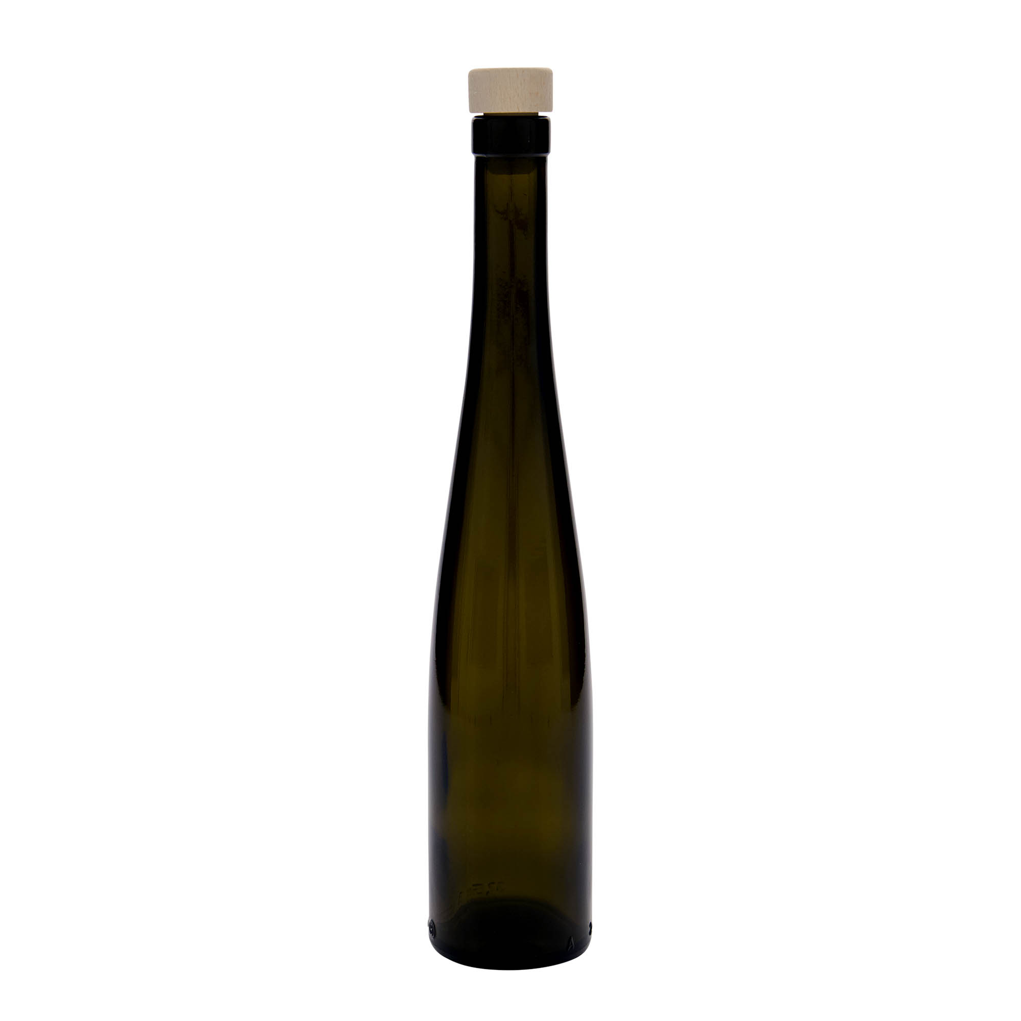 375 ml sklenená fľaša 'Weinschlegel', antikzelená, hrdlo: korok