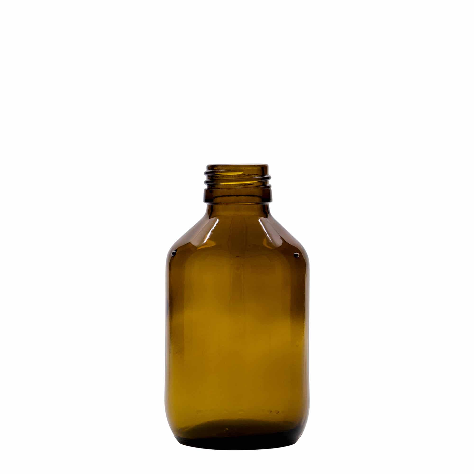 150 ml liekovka, hnedá farba, sklená, hrdlo: PP 28 150 ml liekovka, hnedá farba, sklená, hrdlo: PP 28