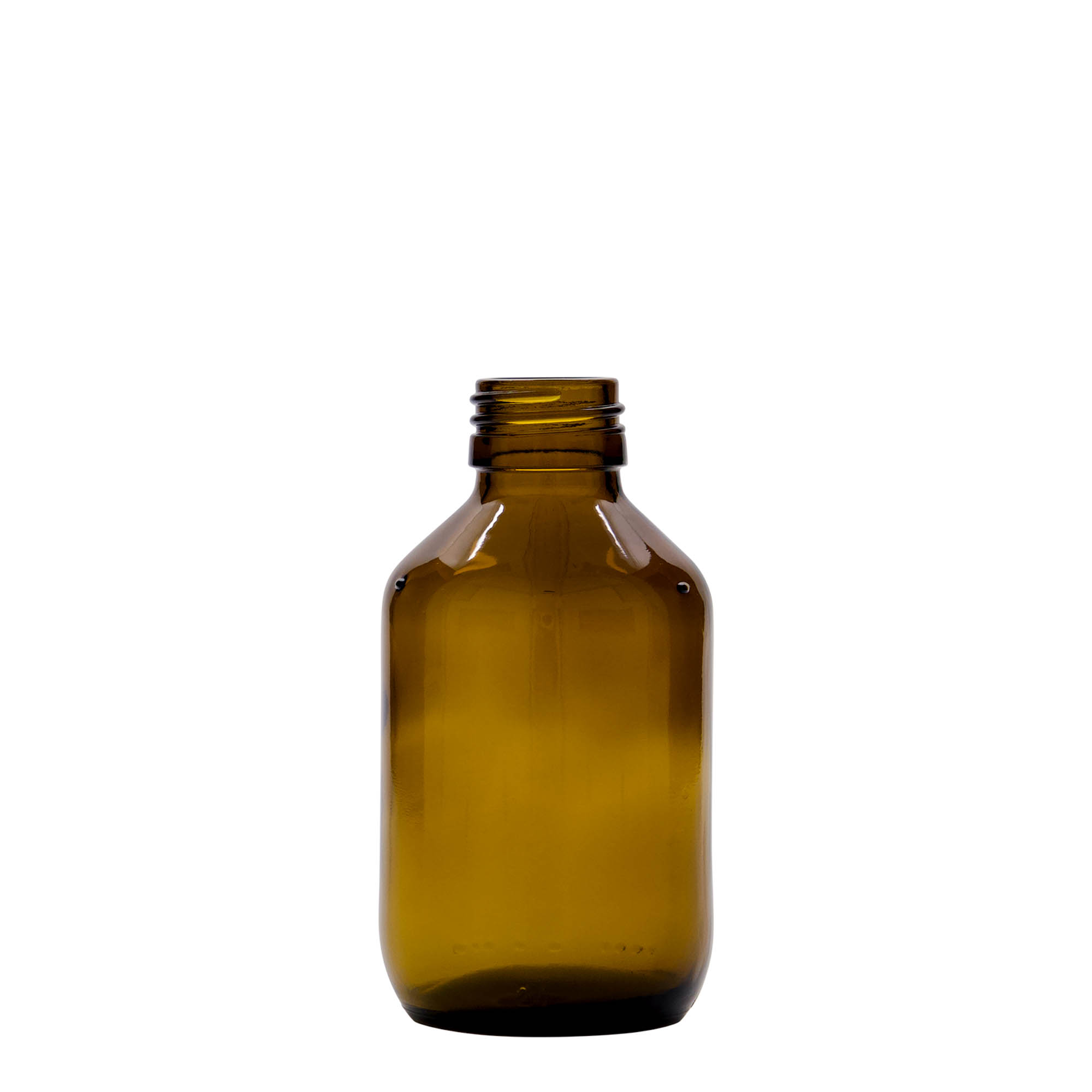 150 ml lekárska fľaša, hnedá, sklo, hrdlo: PP 28
