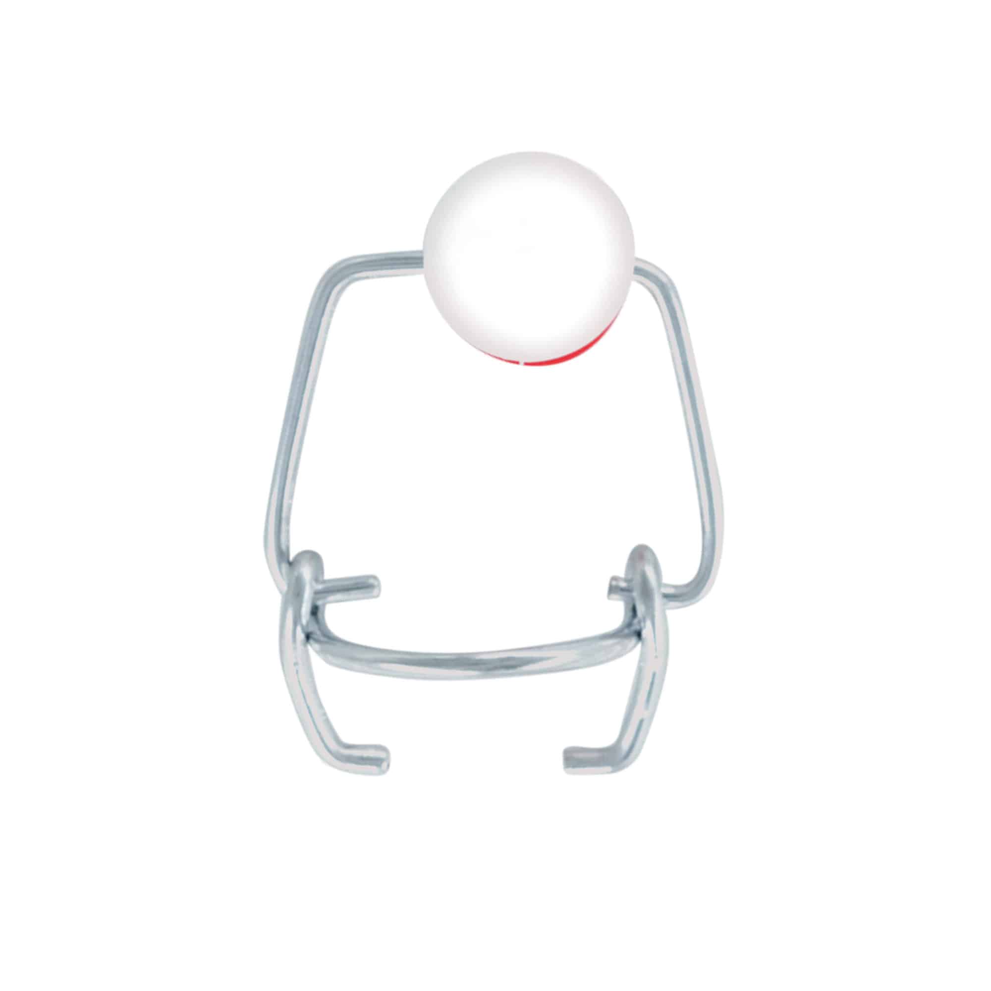 Mini spona na žehlenie, plastová, červeno-biela Mini spona na žehlenie, plastová, červeno-biela