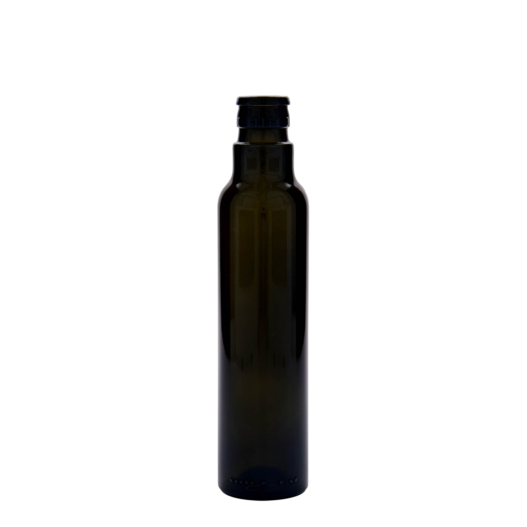 250 ml fľaša na ocot/olej 'Willy New', sklo, antikzelená, hrdlo: DOP 250 ml fľaša na ocot/olej 'Willy New', sklo, antikzelená, hrdlo: DOP
