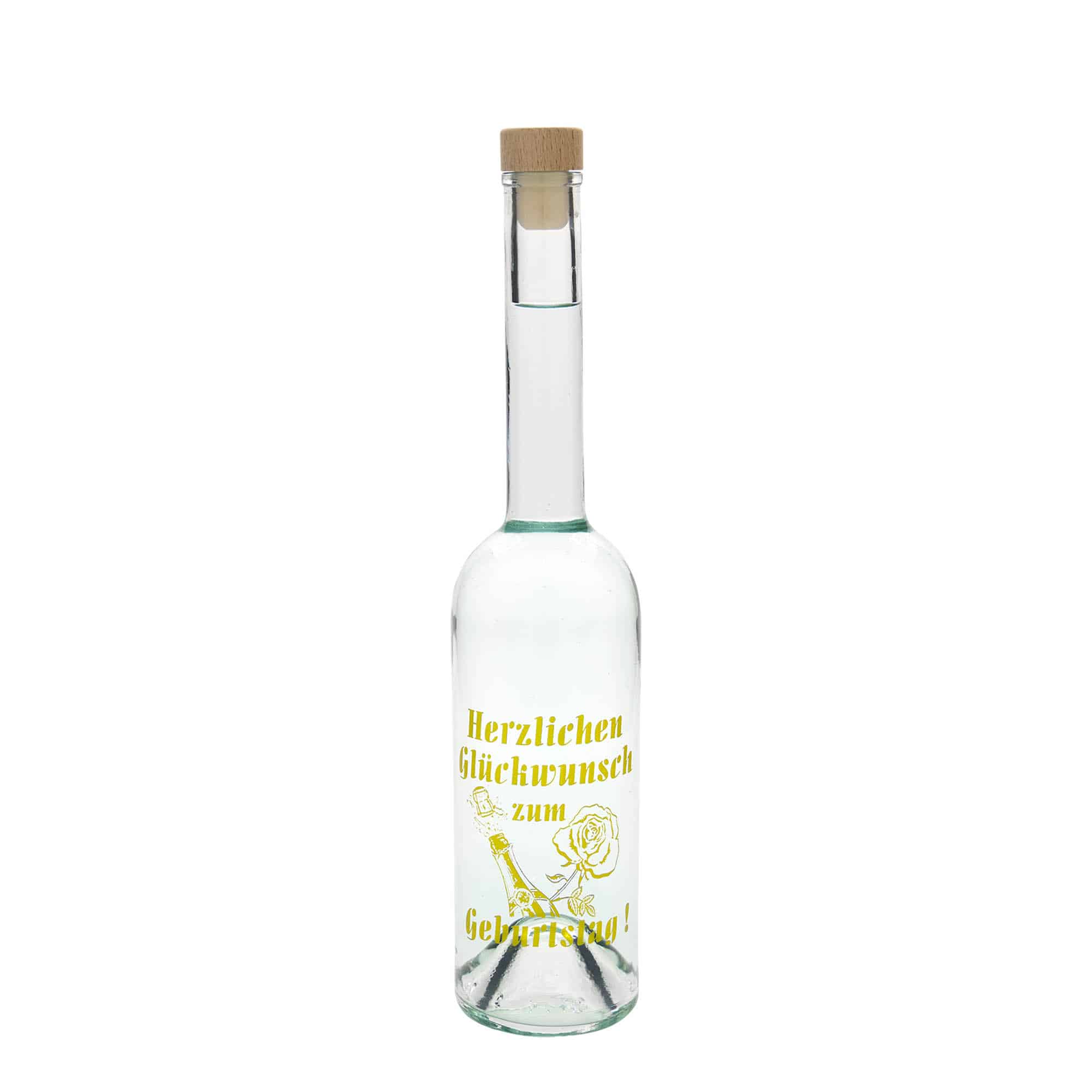 500 ml sklená fľaša Ma x imo s potlačou „Karneval“, hrdlo: korok