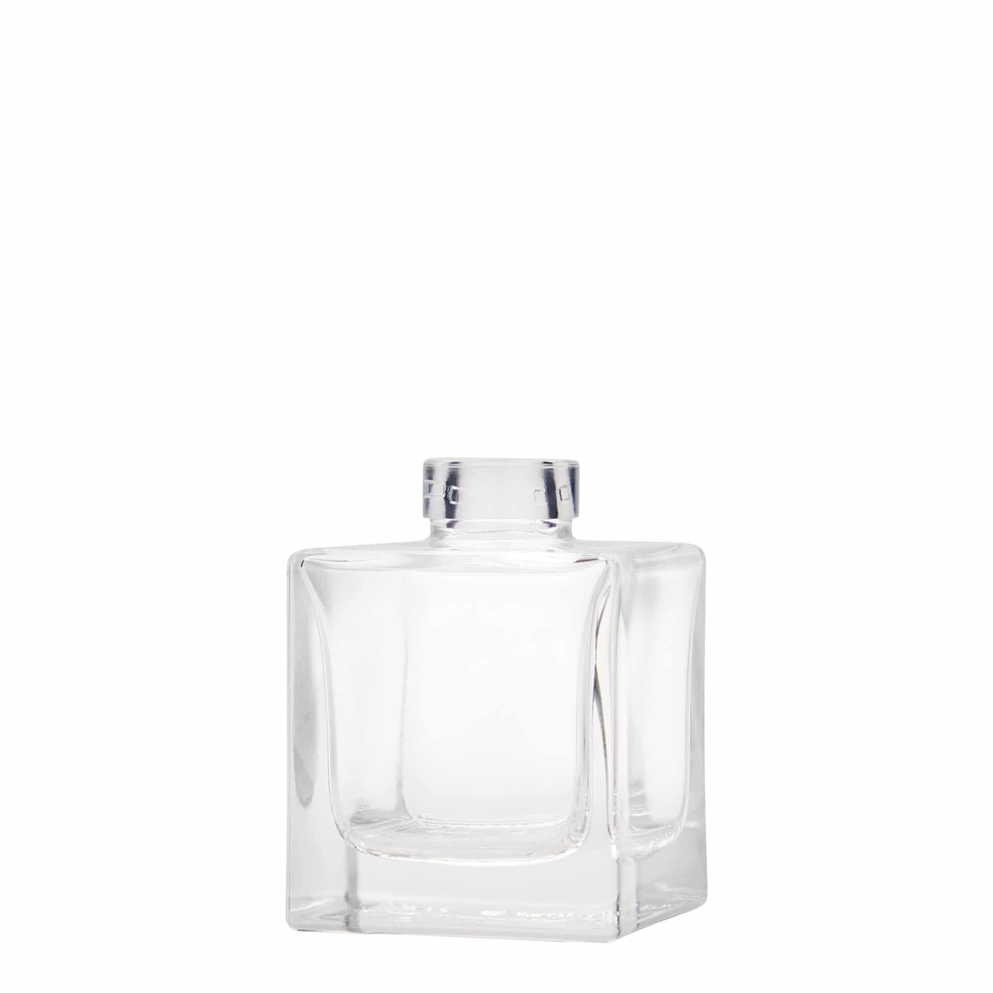 100 ml sklená fľaša „Cube“, štvorcová, hrdlo: korok