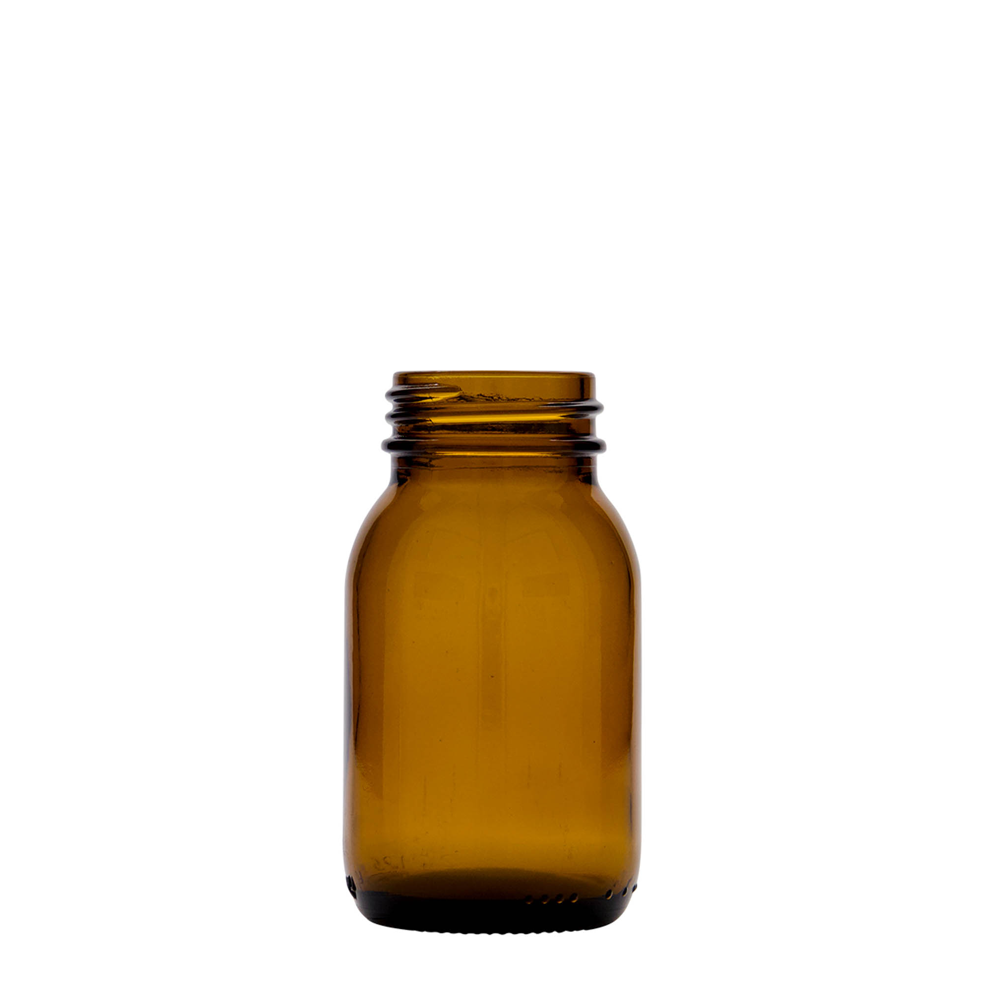 125 ml širokouhlové hnedé sklo, hrdlo: DIN 40