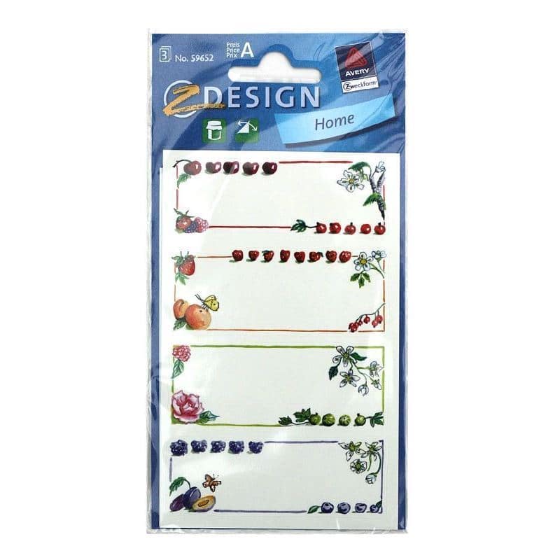 Zweckform etikety „Pestré ovocie“, obdĺžniková, papier, viacfarebné Zweckform etikety „Pestré ovocie“, obdĺžniková, papier, viacfarebné