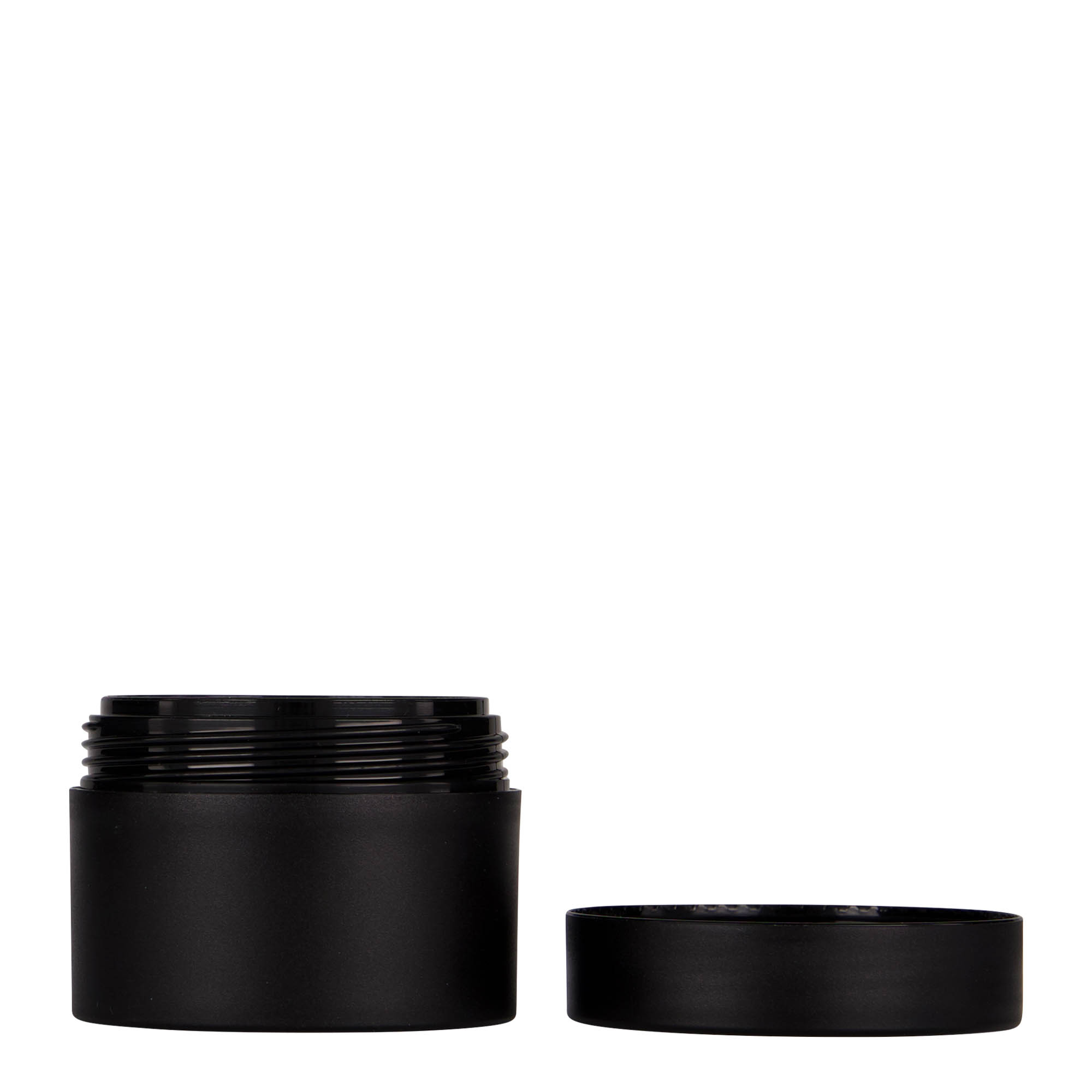 50 ml plastová dóza 'Antonella', PP, čierna, hrdlo: závitové viečko