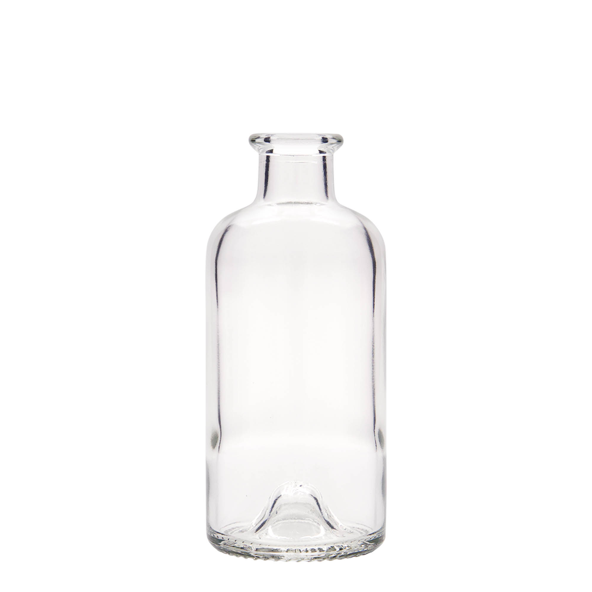 200 ml lekárenská sklenená fľaša, hrdlo: korkové