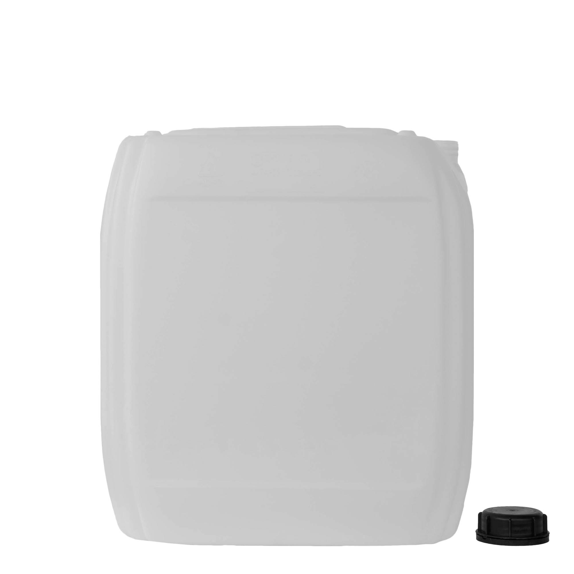 25 l kanister, obdĺžnikový, HDPE plast, prírodný, hrdlo: ND 60